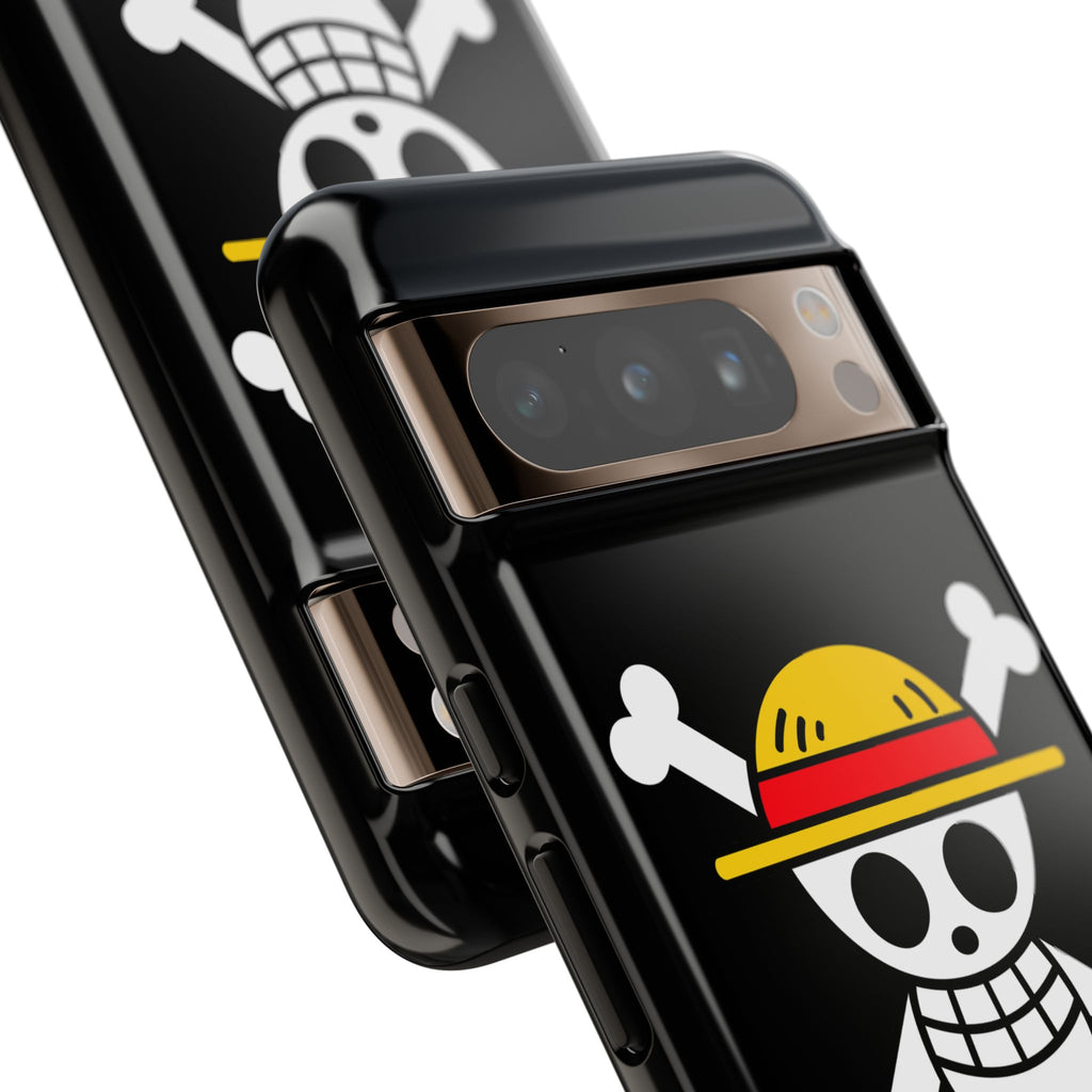 One Piece Straw Hat Skull Phone Case — Anime Pirate Jolly Roger Protective Cover