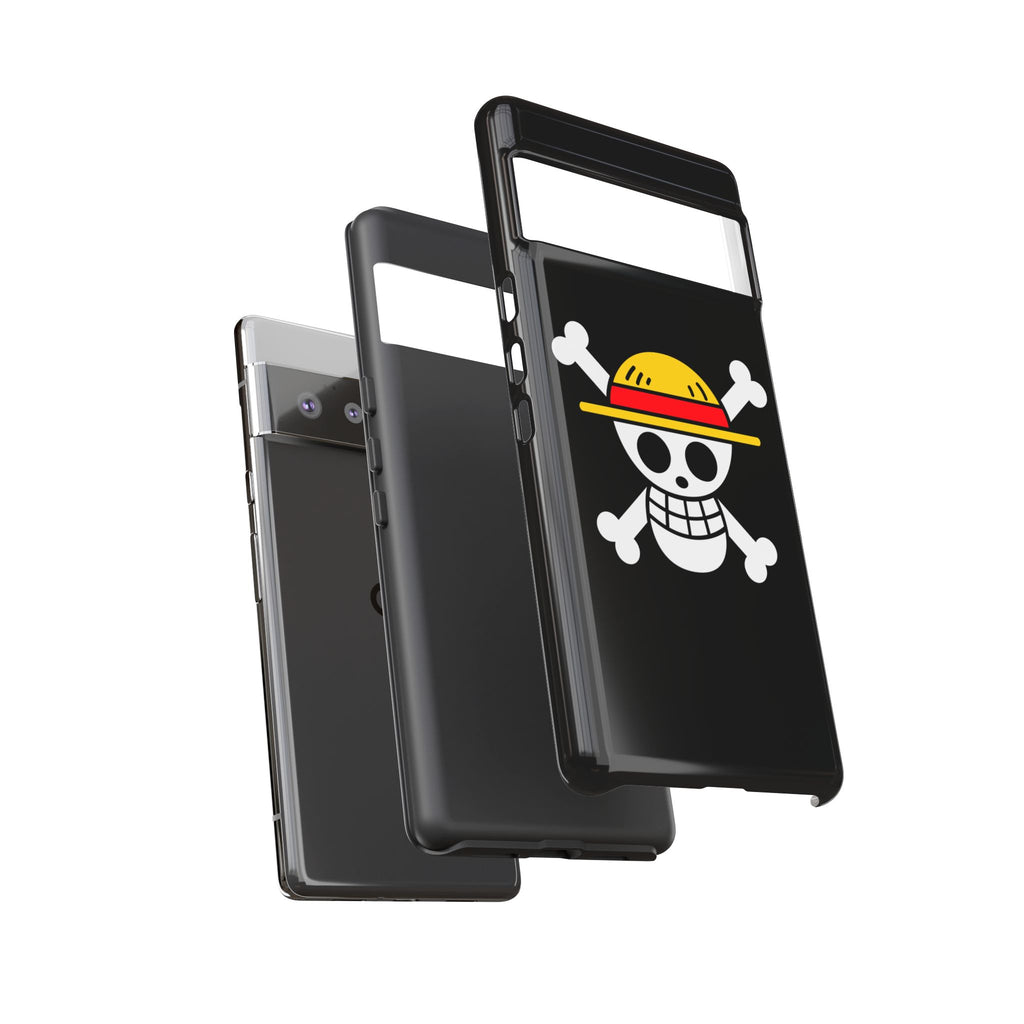 One Piece Straw Hat Skull Phone Case — Anime Pirate Jolly Roger Protective Cover