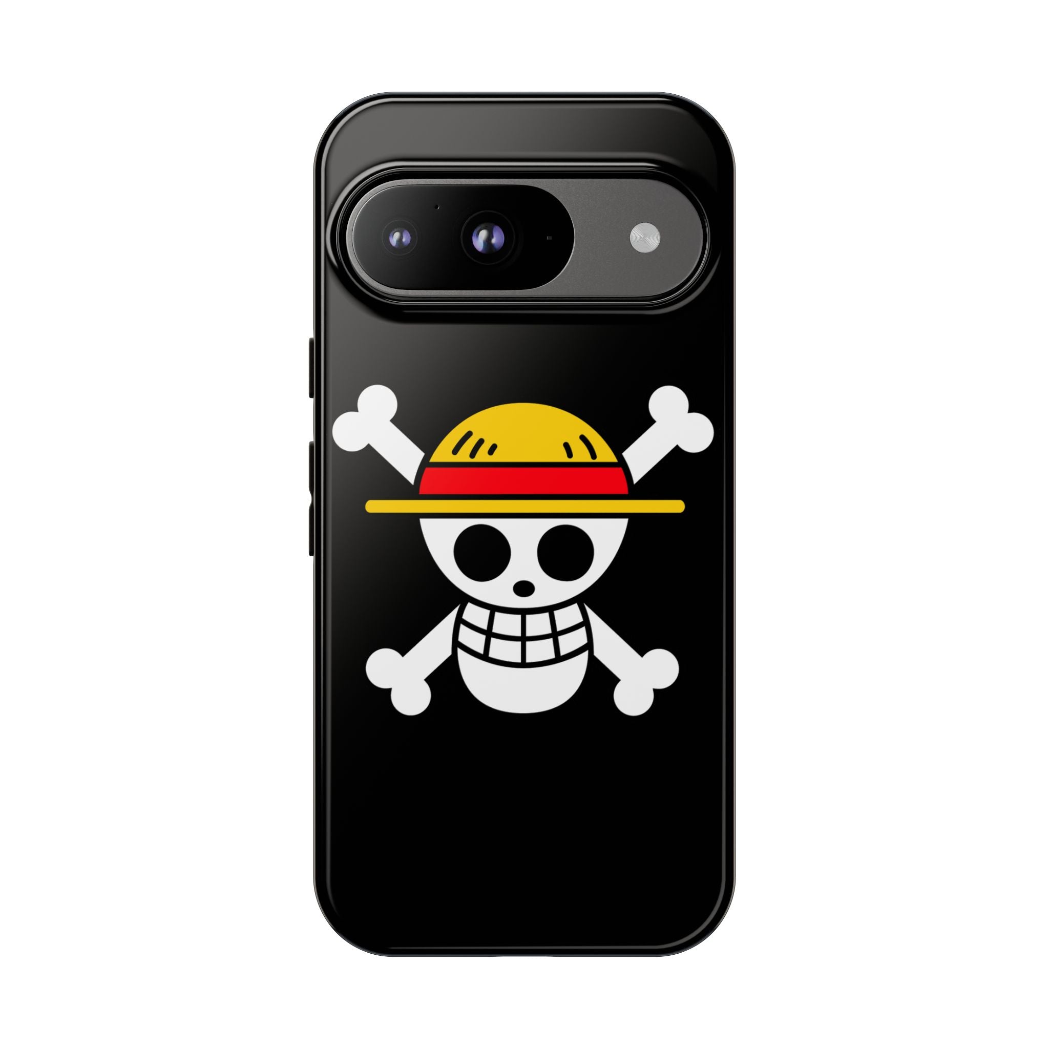 One Piece Straw Hat Skull Phone Case — Anime Pirate Jolly Roger Protective Cover