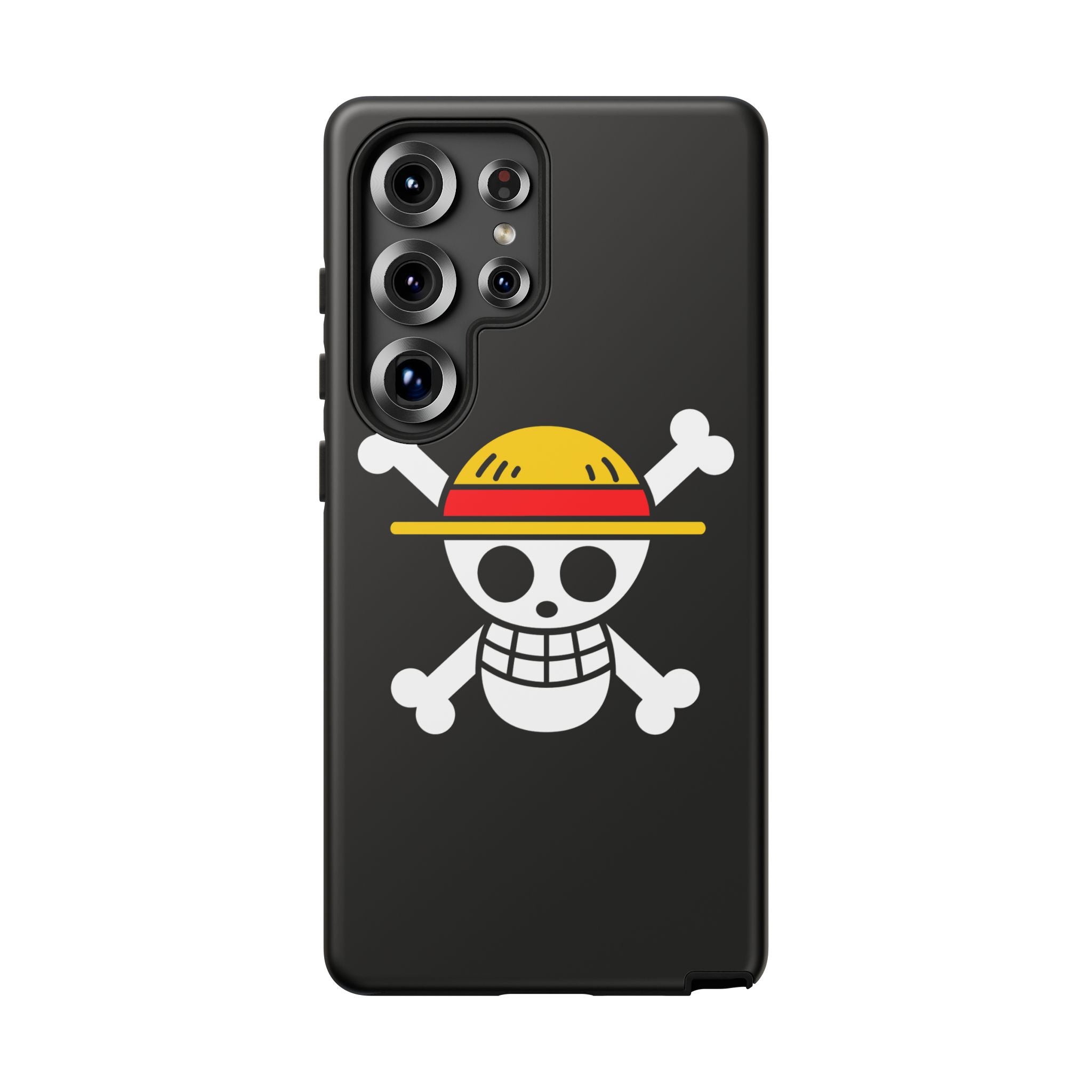 One Piece Straw Hat Skull Phone Case — Anime Pirate Jolly Roger Protective Cover