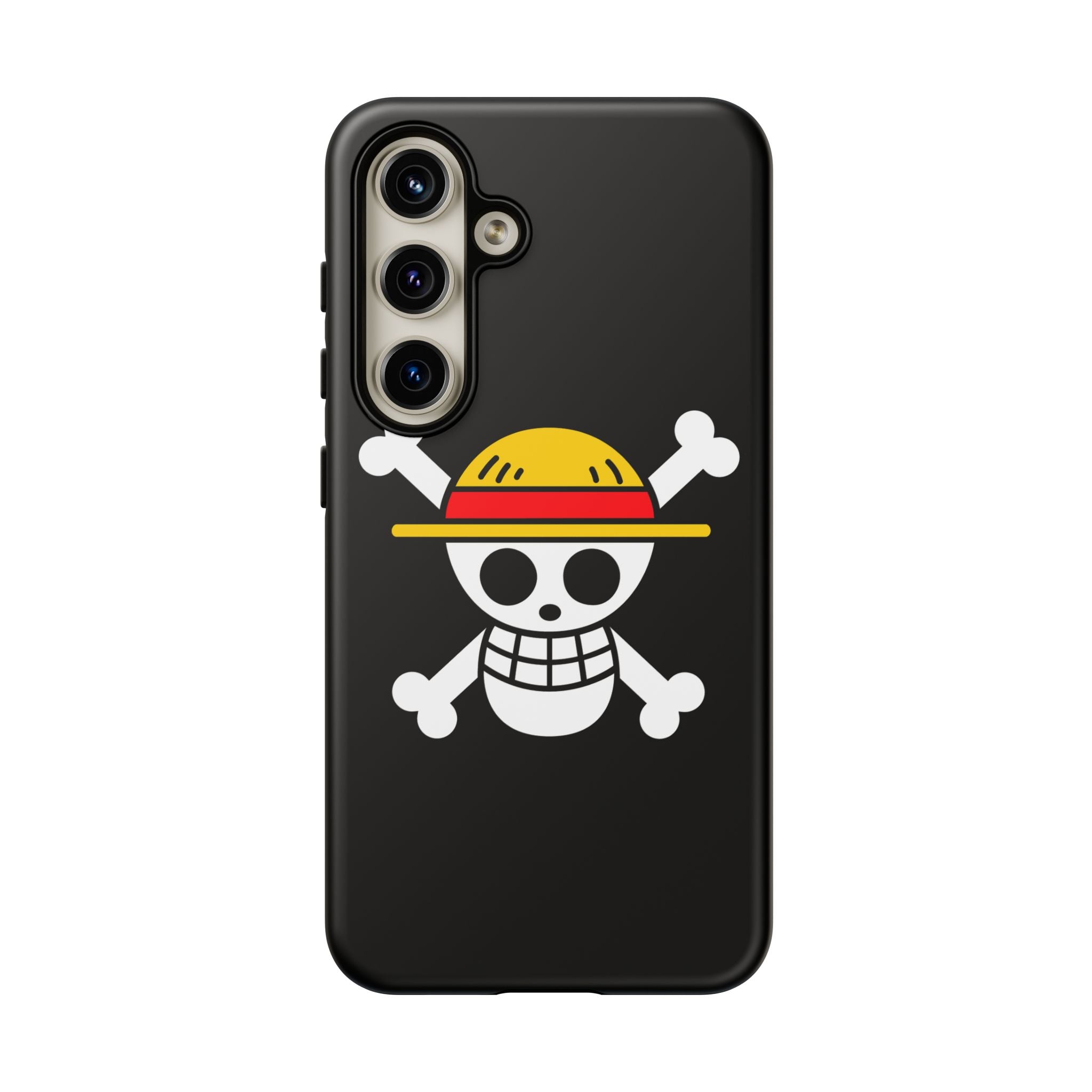 One Piece Straw Hat Skull Phone Case — Anime Pirate Jolly Roger Protective Cover