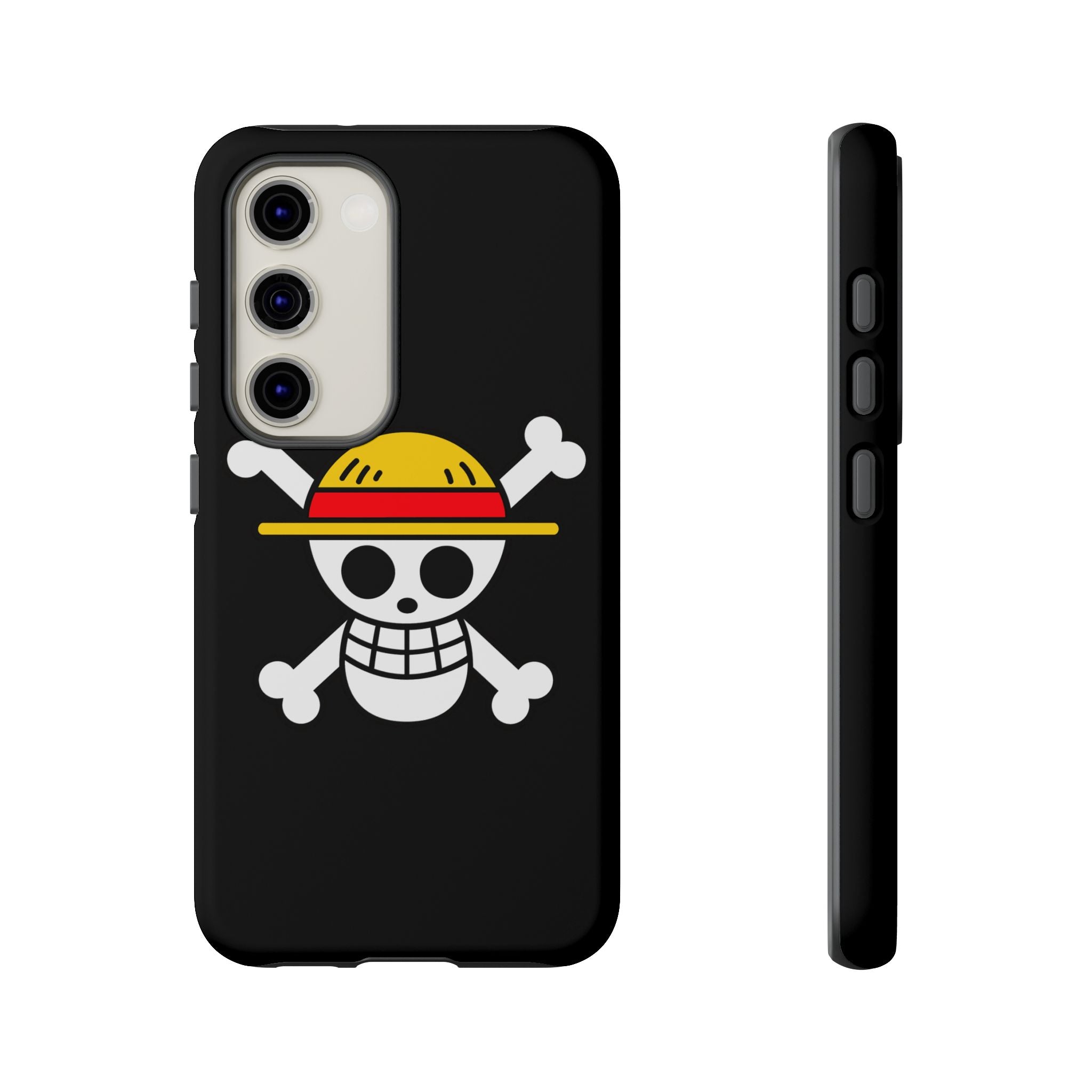 One Piece Straw Hat Skull Phone Case — Anime Pirate Jolly Roger Protective Cover
