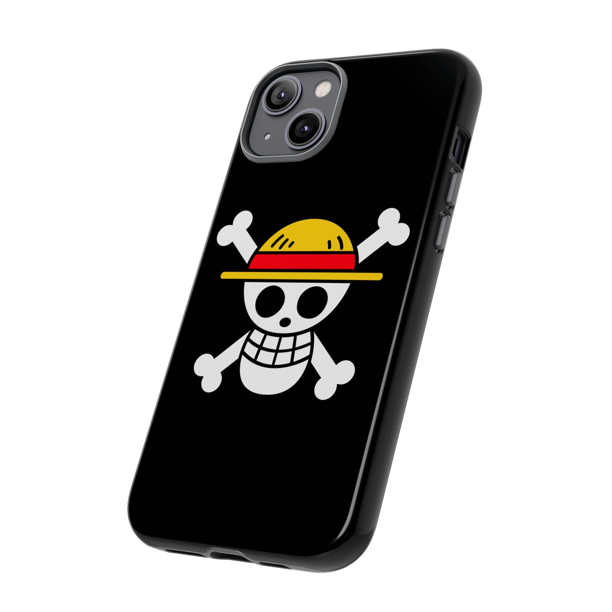 One Piece Straw Hat Skull Phone Case — Anime Pirate Jolly Roger Protective Cover