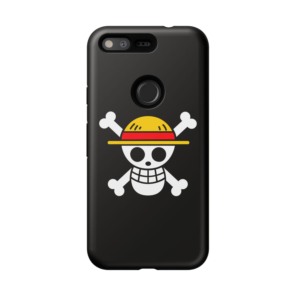 One Piece Straw Hat Skull Phone Case — Anime Pirate Jolly Roger Protective Cover
