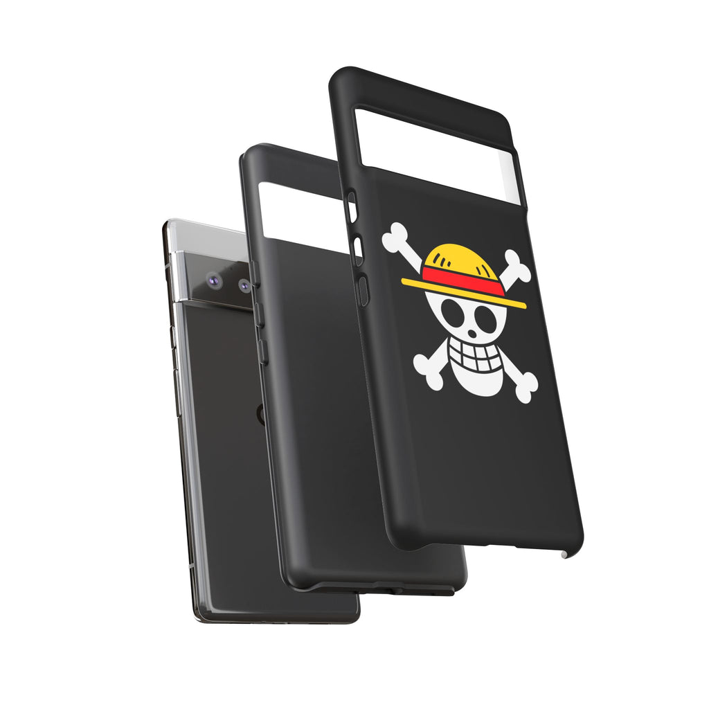 One Piece Straw Hat Skull Phone Case — Anime Pirate Jolly Roger Protective Cover