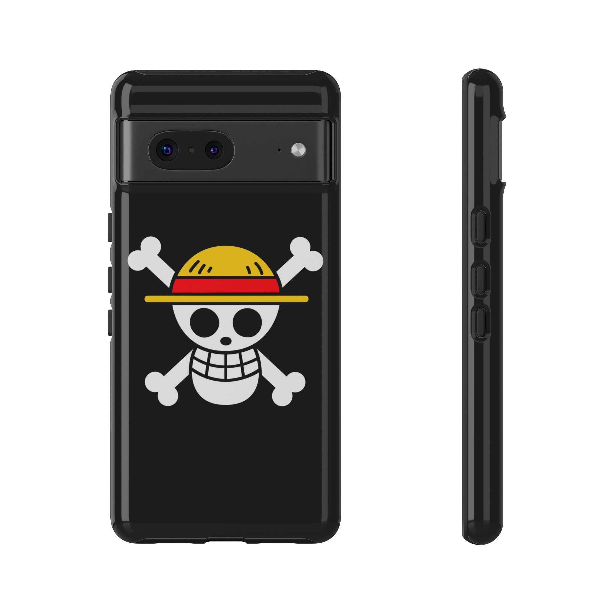 One Piece Straw Hat Skull Phone Case — Anime Pirate Jolly Roger Protective Cover