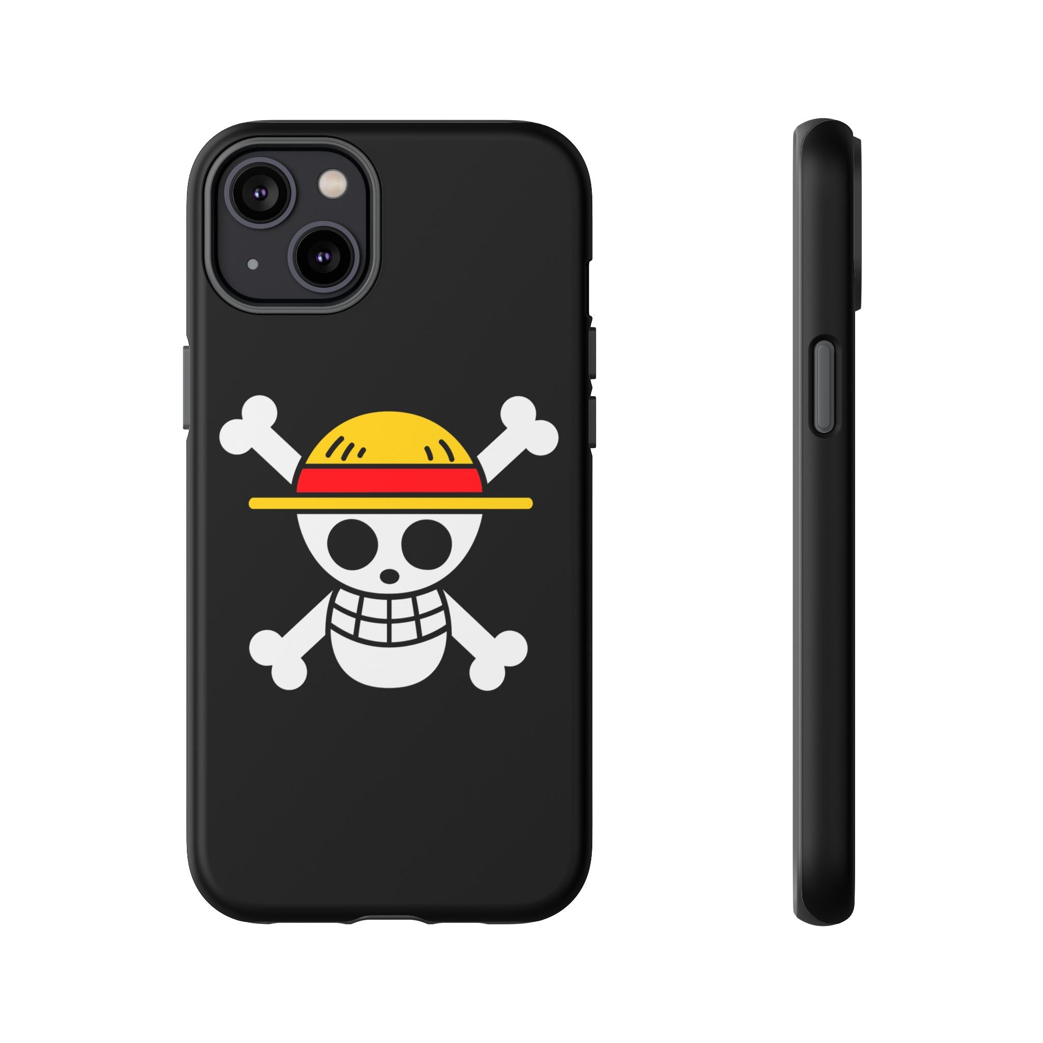 One Piece Straw Hat Skull Phone Case — Anime Pirate Jolly Roger Protective Cover