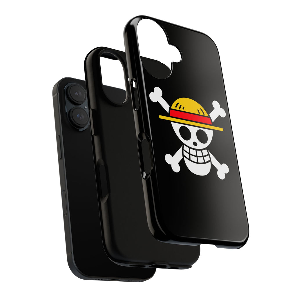 One Piece Straw Hat Skull Phone Case — Anime Pirate Jolly Roger Protective Cover