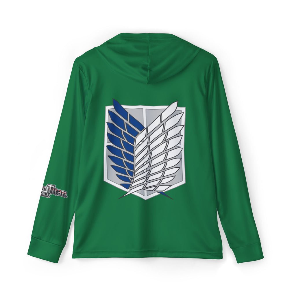Scout Regiment Green Hoodie — Attack on Titan Wings Logo Warmup Hoodie