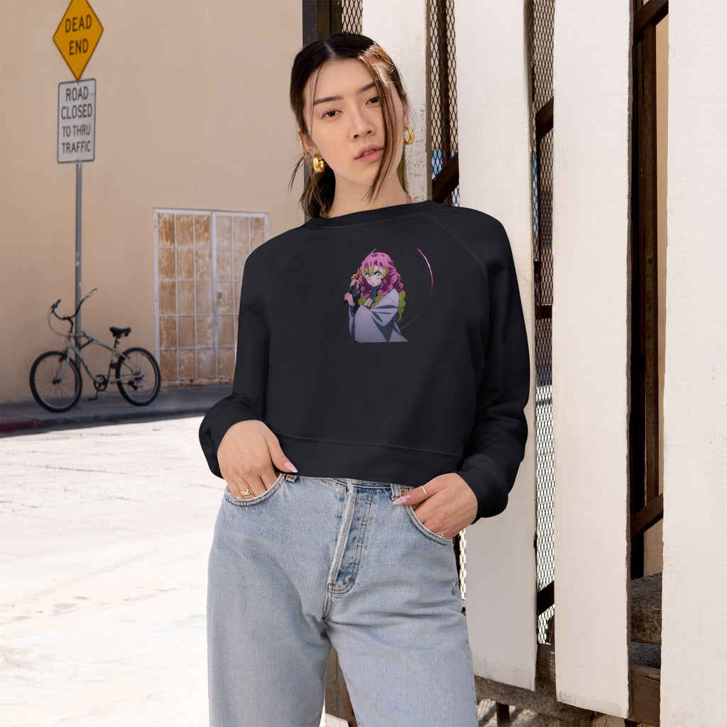 Demon Slayer Cropped Pullover — Love hashira mitsuri Graphic