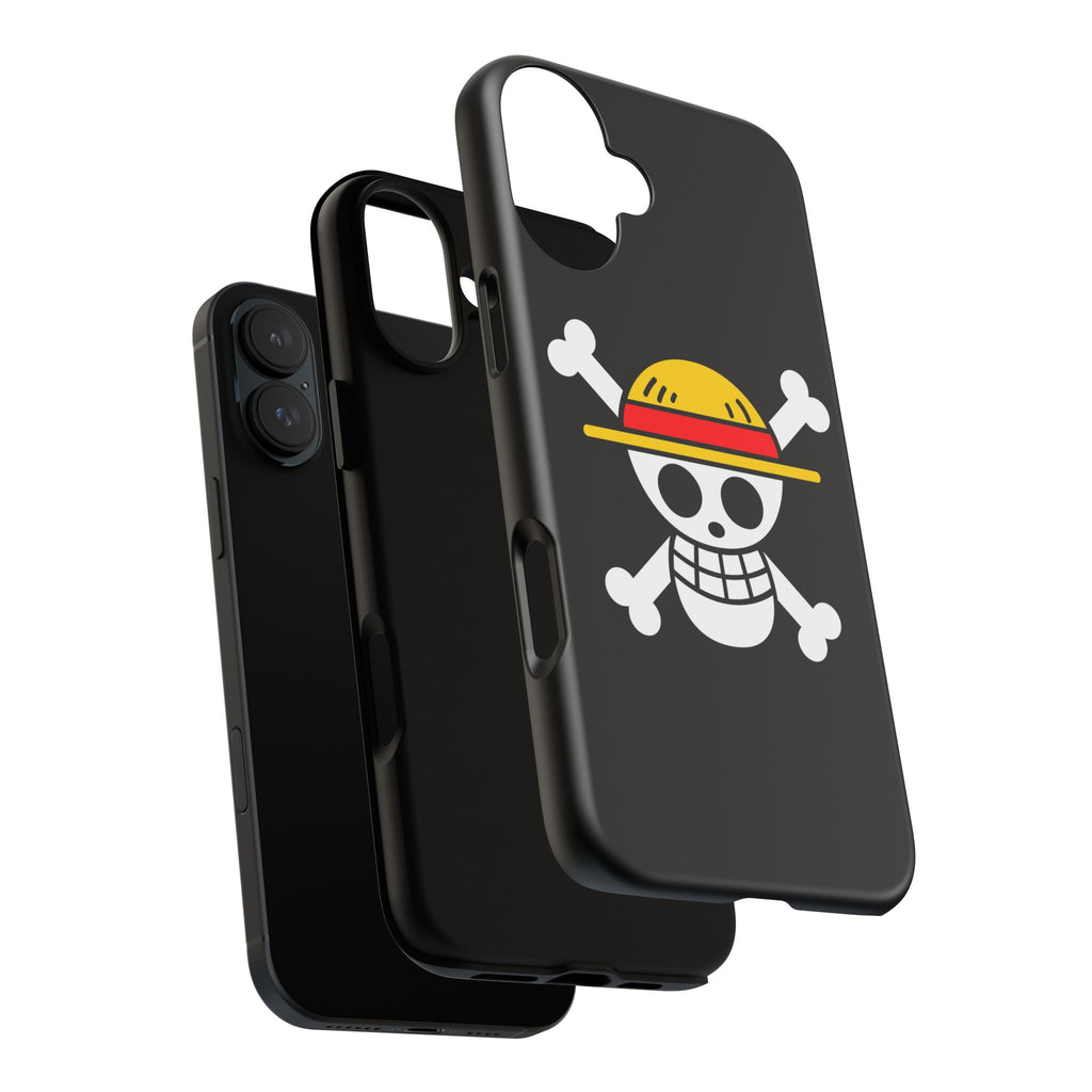 One Piece Straw Hat Skull Phone Case — Anime Pirate Jolly Roger Protective Cover