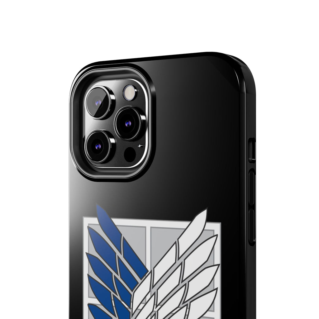 Attack On Titan Survey Corps Tough Phone Case — Anime Wings Emblem Protective iPhone Cover