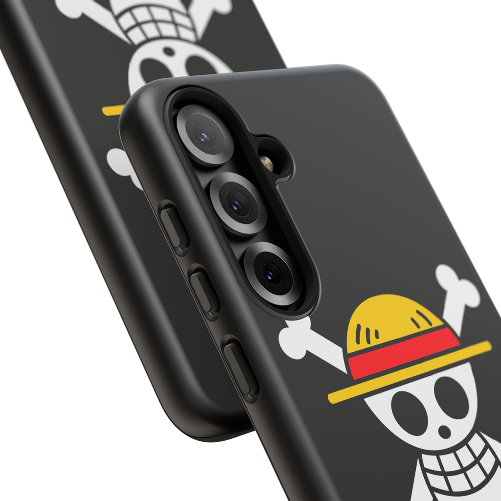 One Piece Straw Hat Skull Phone Case — Anime Pirate Jolly Roger Protective Cover