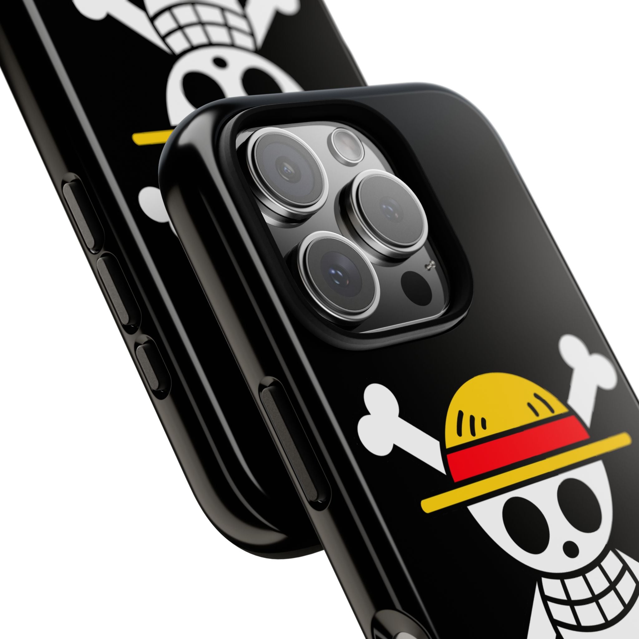 One Piece Straw Hat Skull Phone Case — Anime Pirate Jolly Roger Protective Cover