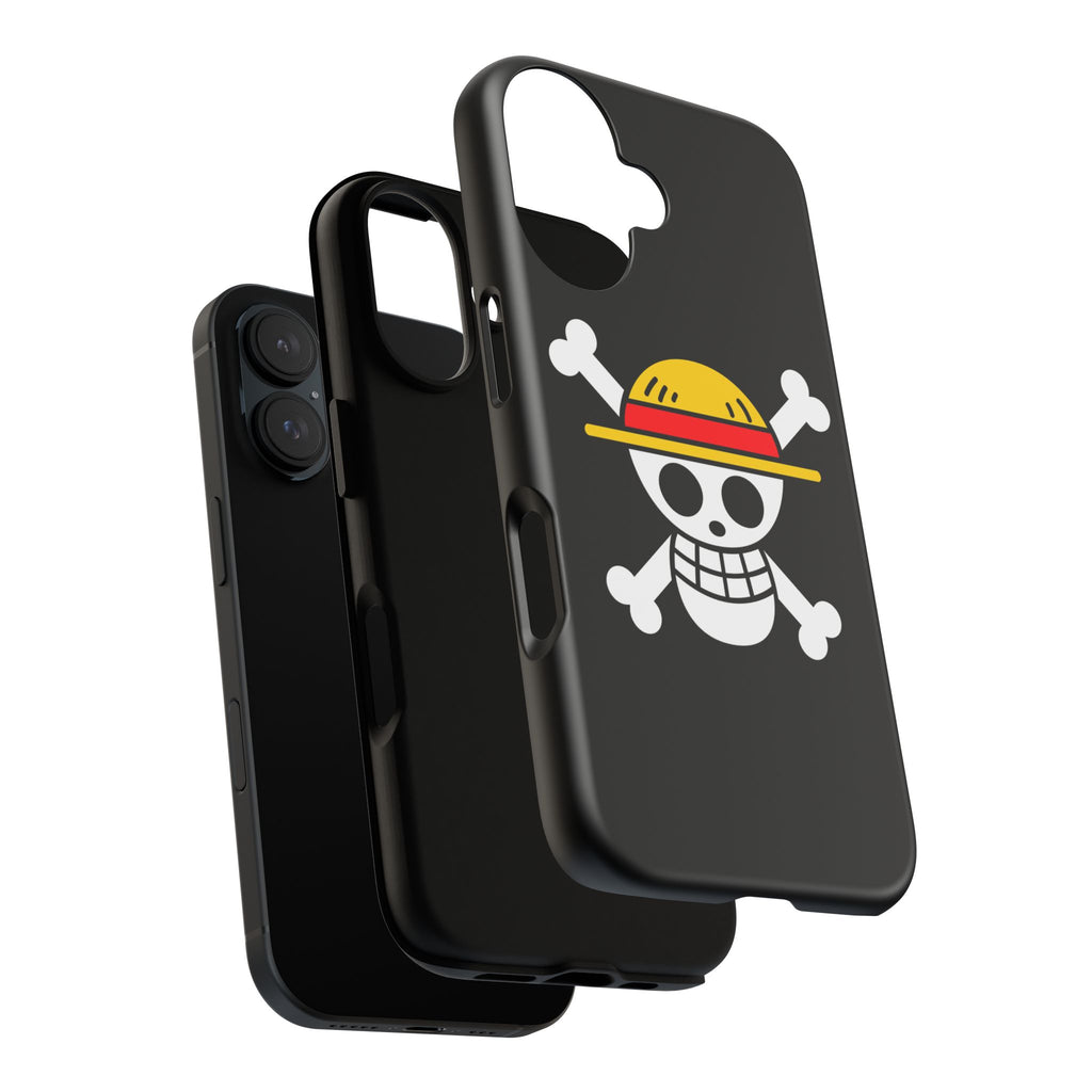 One Piece Straw Hat Skull Phone Case — Anime Pirate Jolly Roger Protective Cover