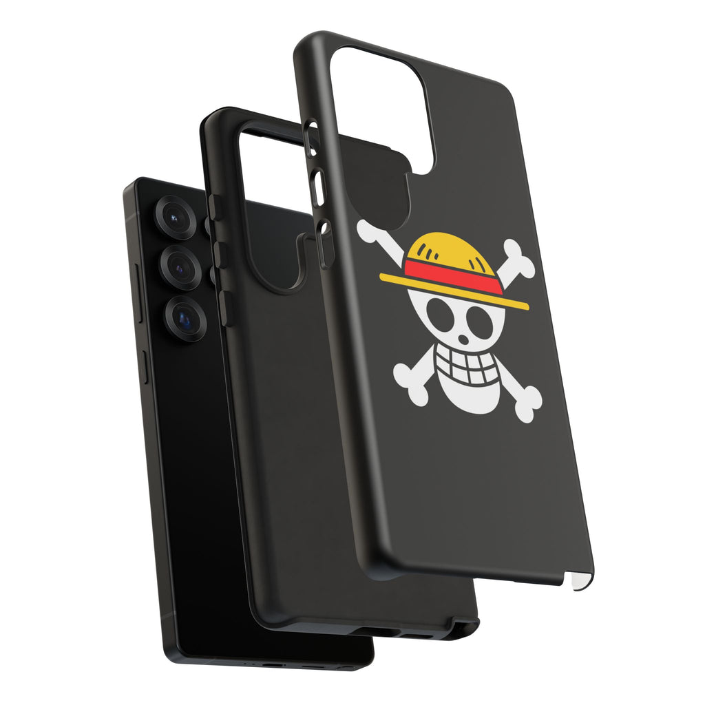 One Piece Straw Hat Skull Phone Case — Anime Pirate Jolly Roger Protective Cover