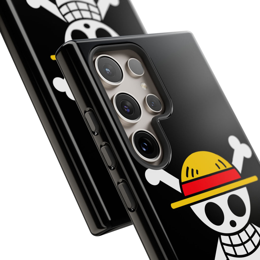 One Piece Straw Hat Skull Phone Case — Anime Pirate Jolly Roger Protective Cover