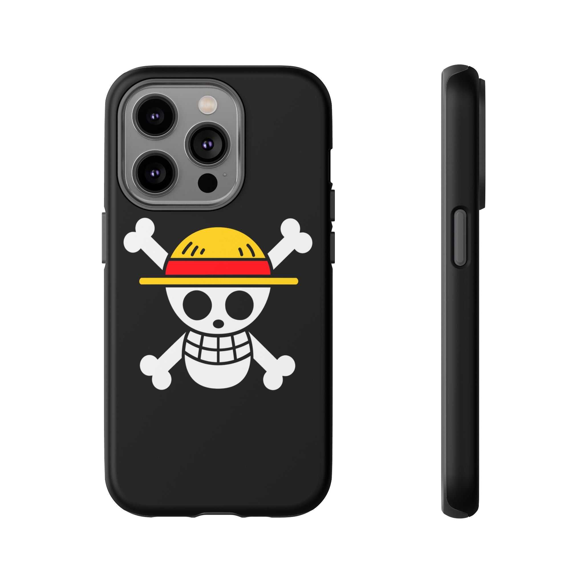 One Piece Straw Hat Skull Phone Case — Anime Pirate Jolly Roger Protective Cover