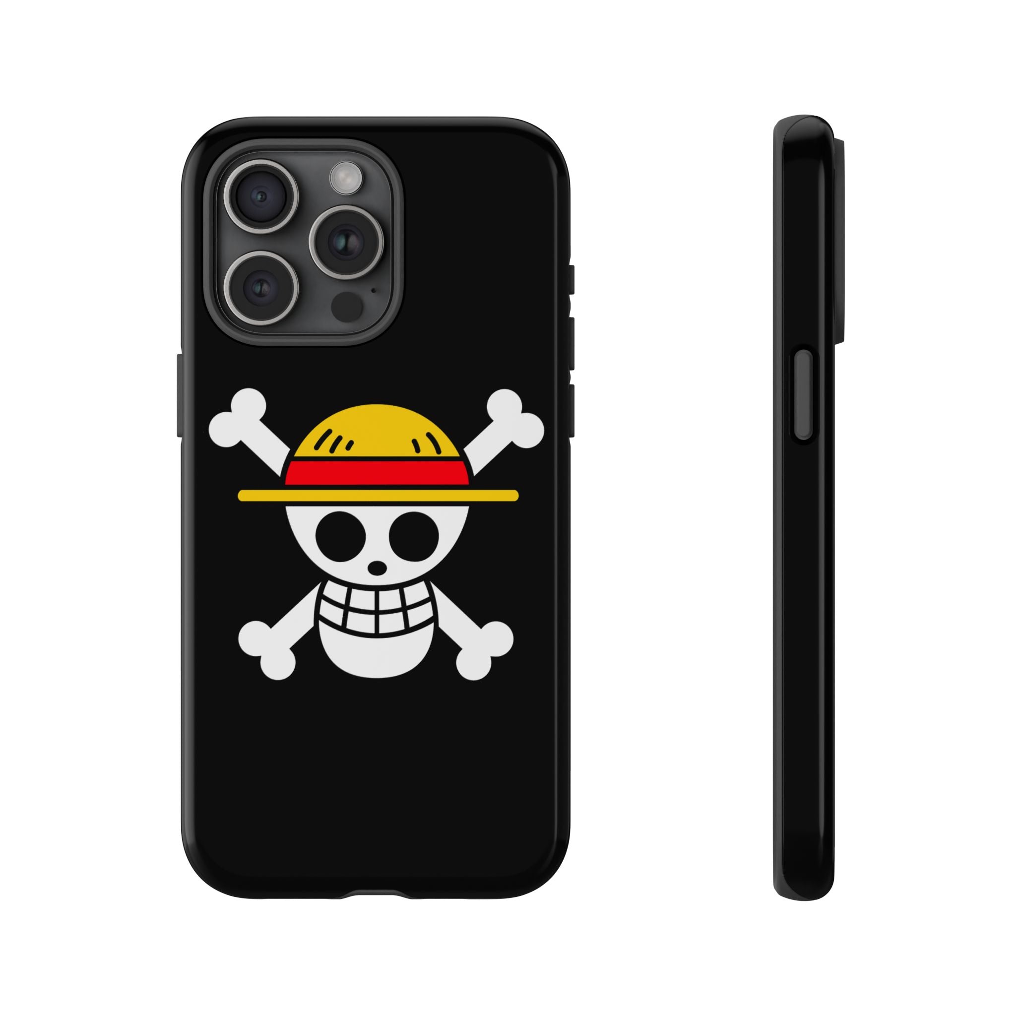 One Piece Straw Hat Skull Phone Case — Anime Pirate Jolly Roger Protective Cover
