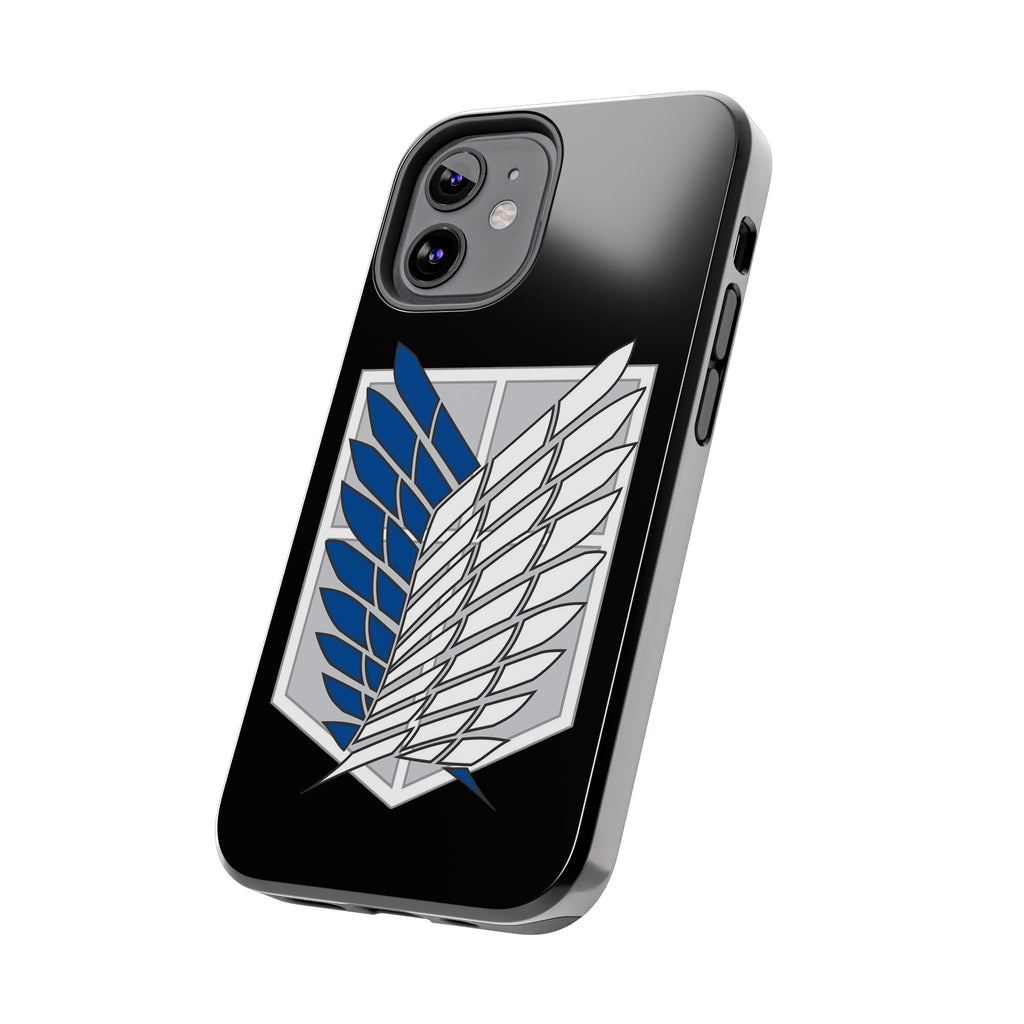 Attack On Titan Survey Corps Tough Phone Case — Anime Wings Emblem Protective iPhone Cover