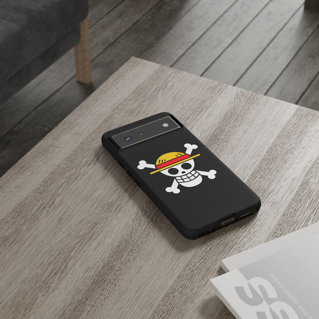 One Piece Straw Hat Skull Phone Case — Anime Pirate Jolly Roger Protective Cover