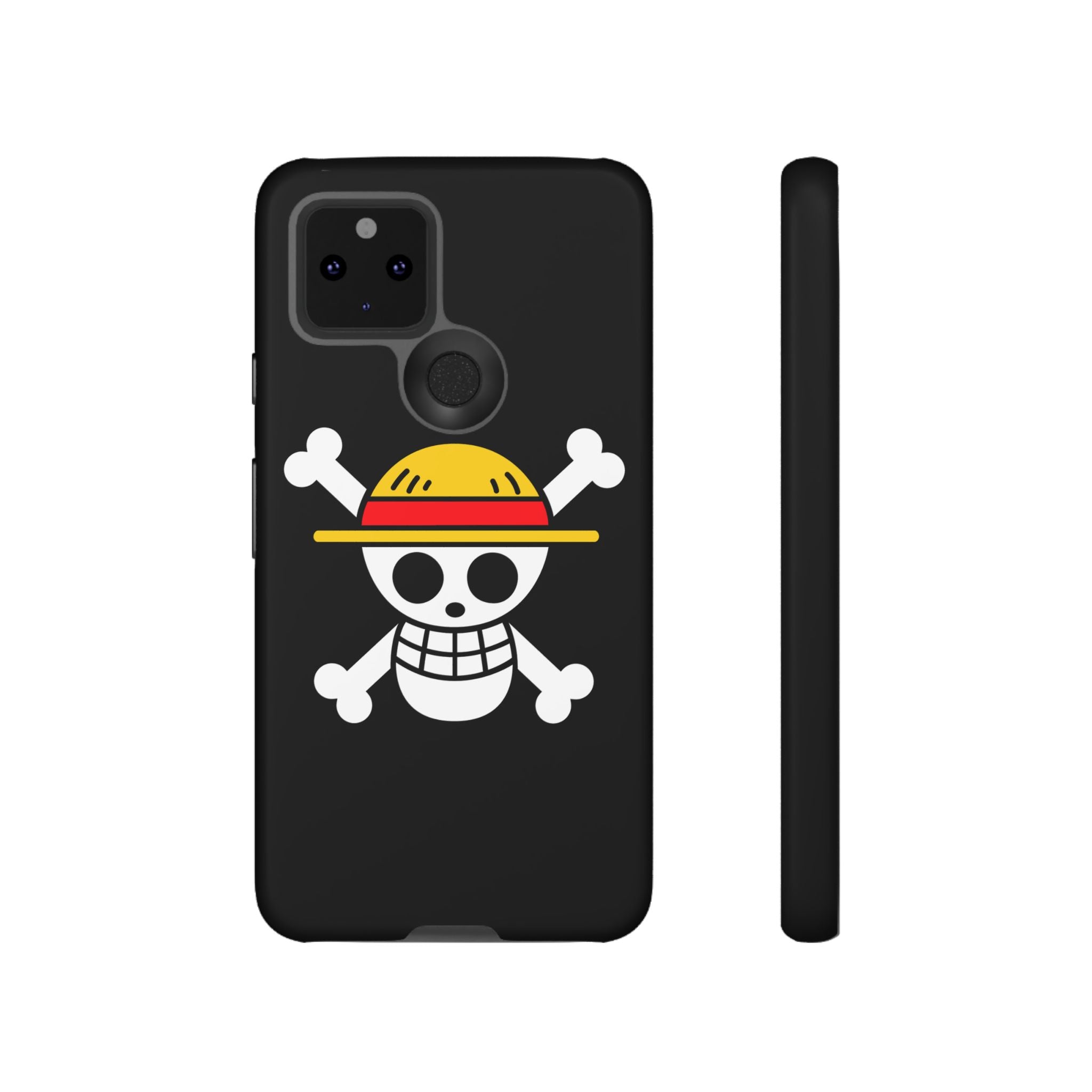 One Piece Straw Hat Skull Phone Case — Anime Pirate Jolly Roger Protective Cover