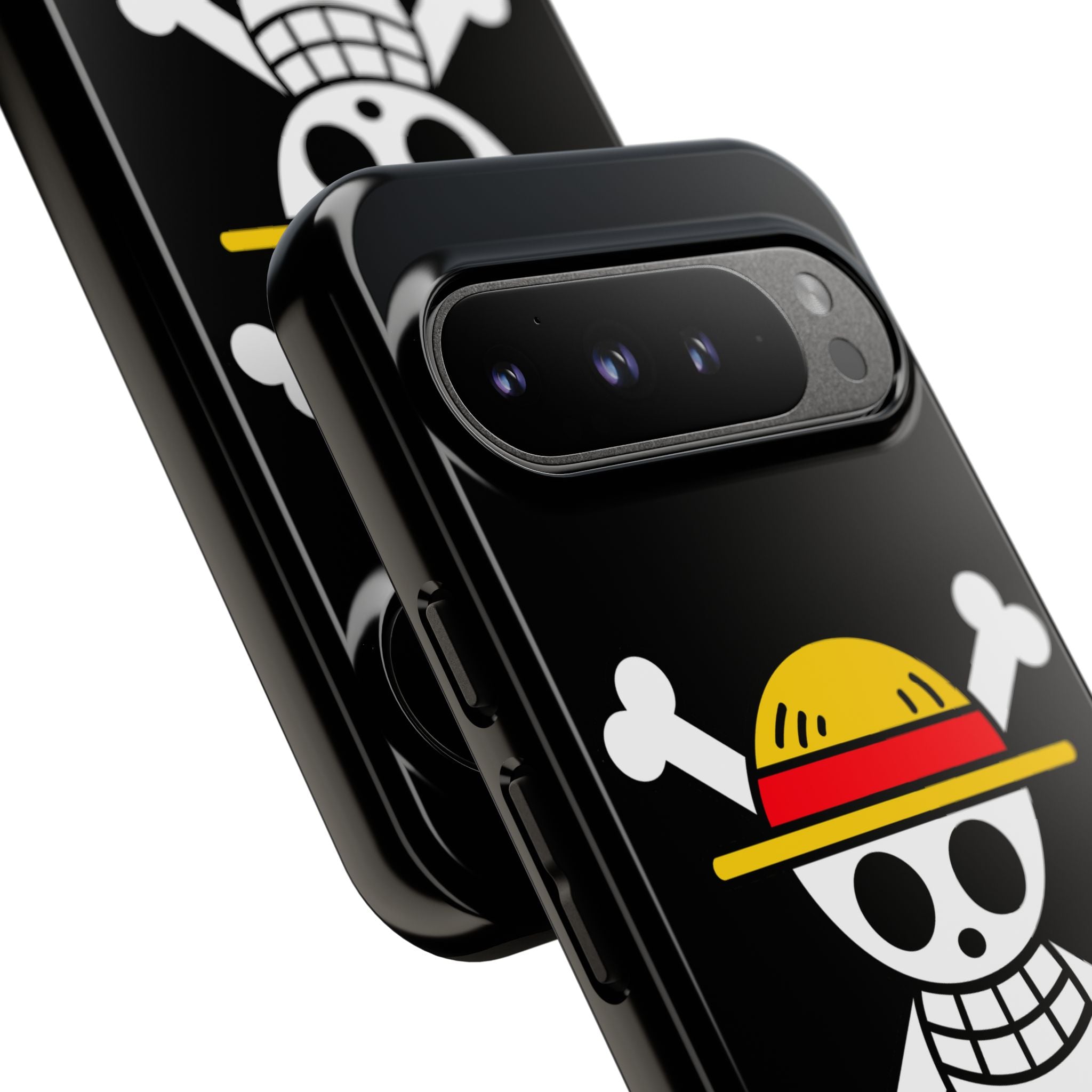 One Piece Straw Hat Skull Phone Case — Anime Pirate Jolly Roger Protective Cover