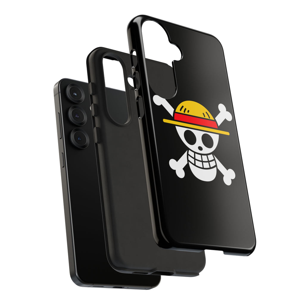 One Piece Straw Hat Skull Phone Case — Anime Pirate Jolly Roger Protective Cover