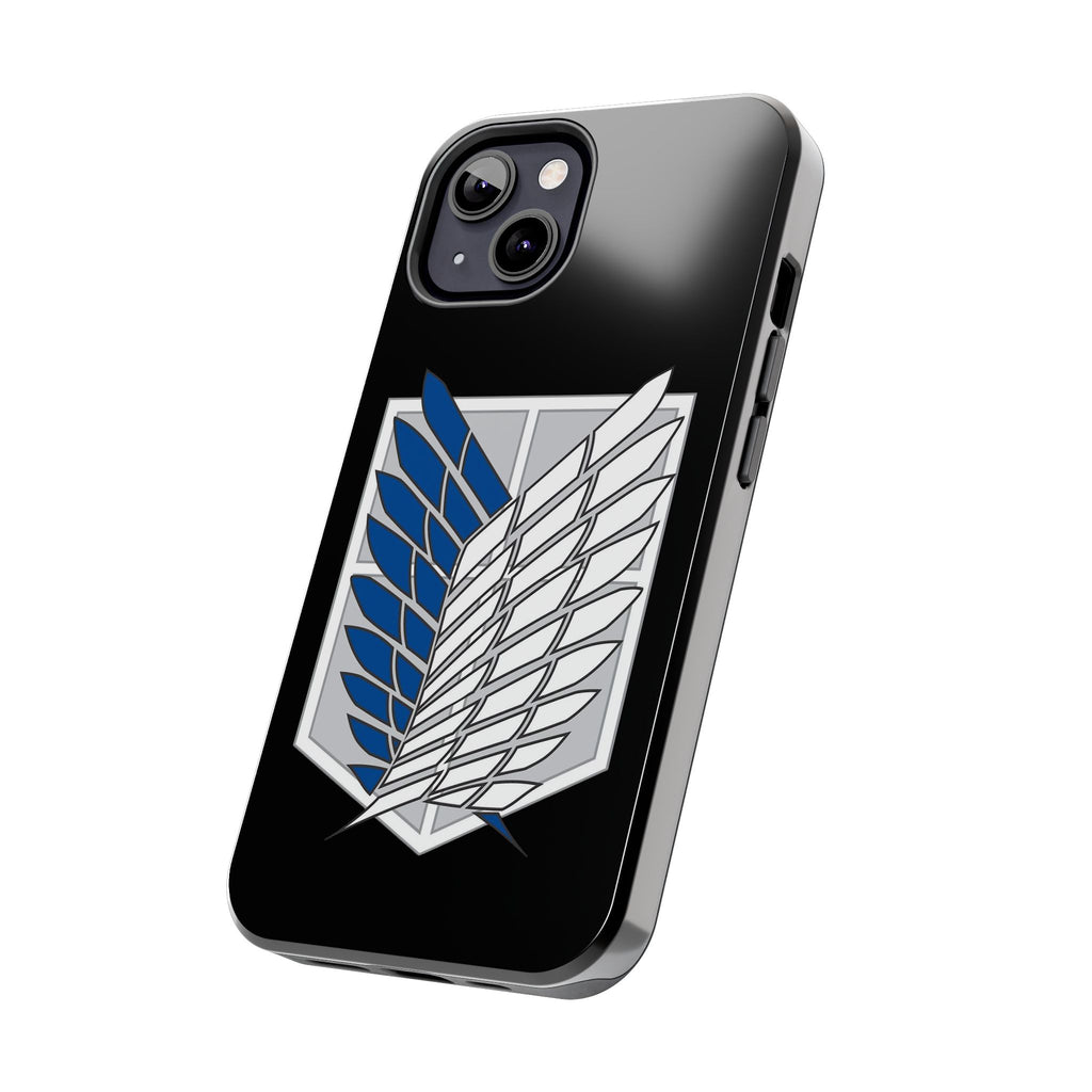 Attack On Titan Survey Corps Tough Phone Case — Anime Wings Emblem Protective iPhone Cover