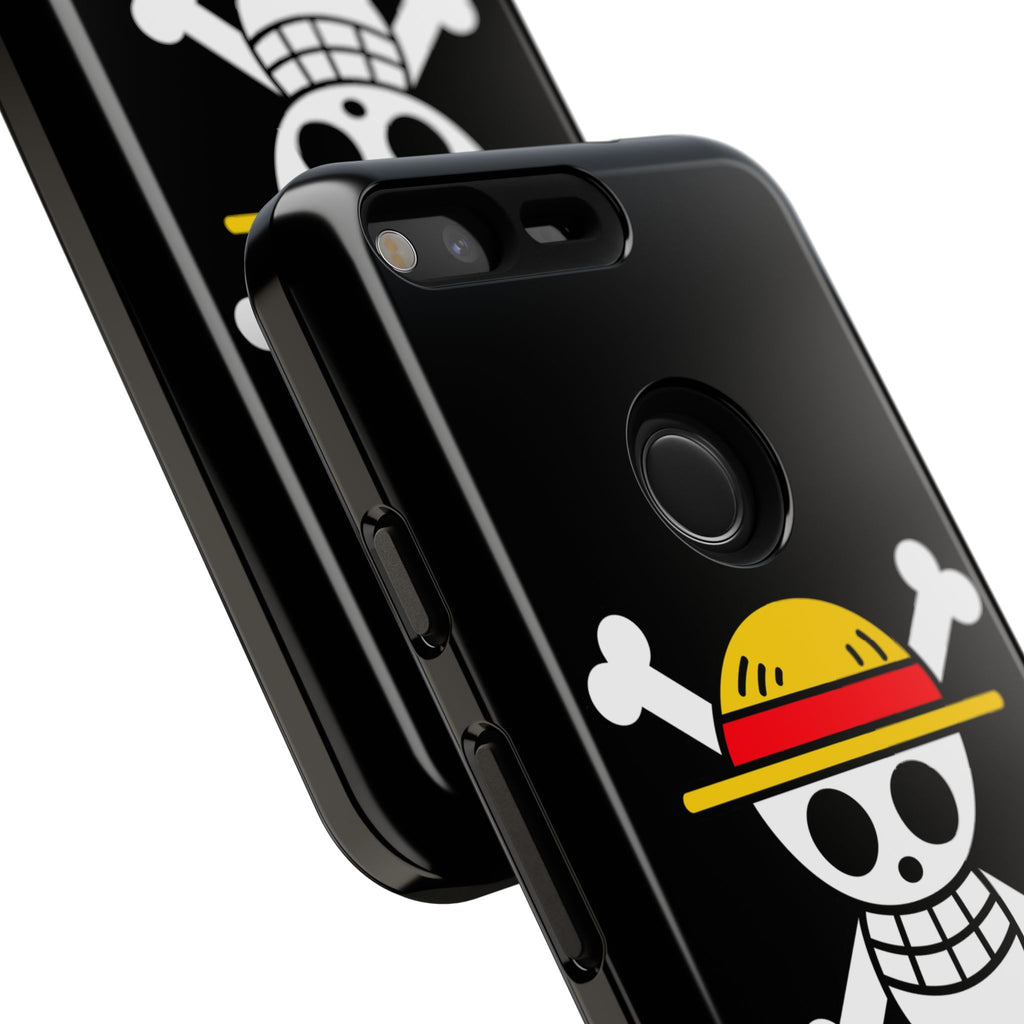 One Piece Straw Hat Skull Phone Case — Anime Pirate Jolly Roger Protective Cover