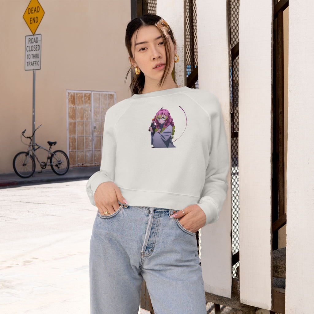 Demon Slayer Cropped Pullover — Love hashira mitsuri Graphic