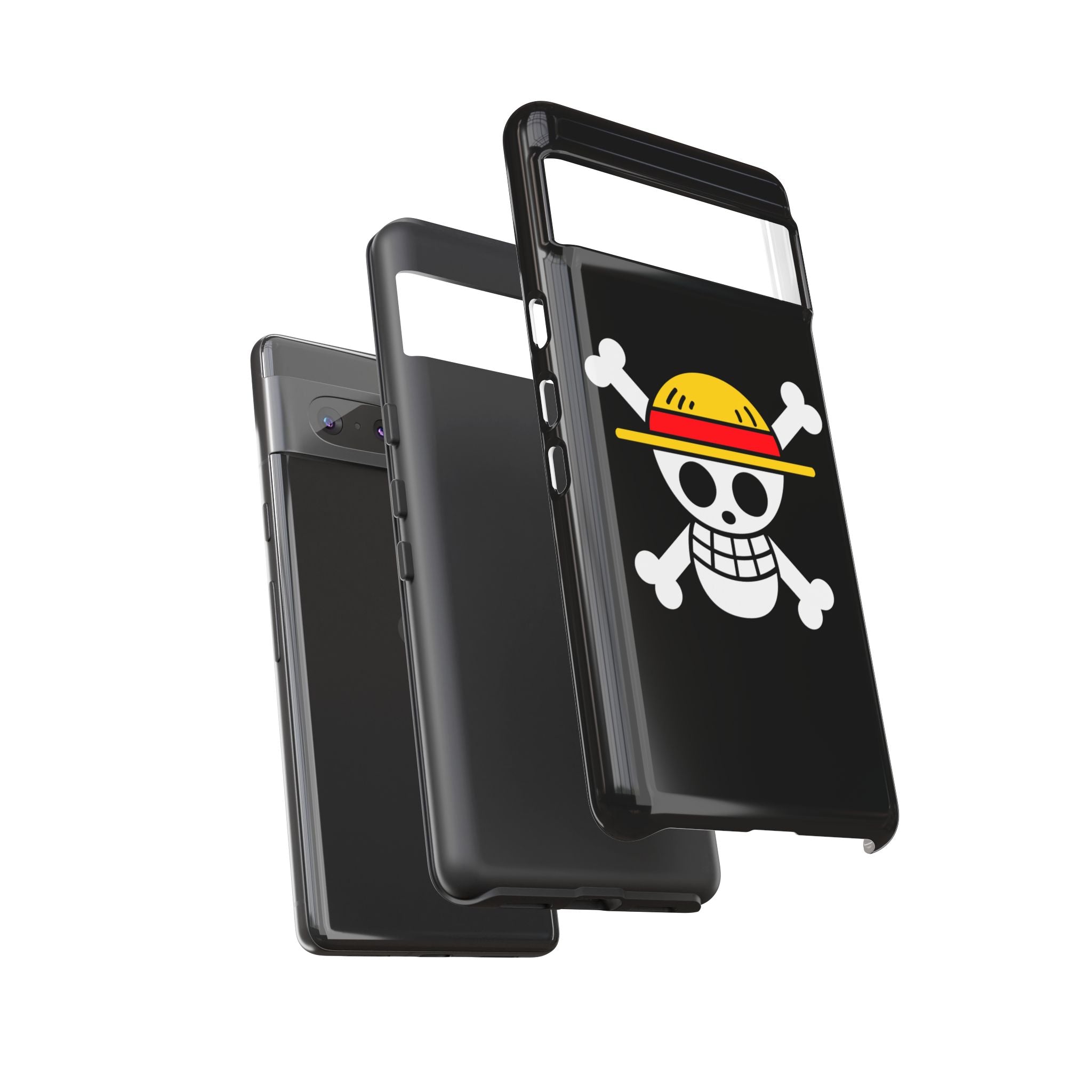 One Piece Straw Hat Skull Phone Case — Anime Pirate Jolly Roger Protective Cover