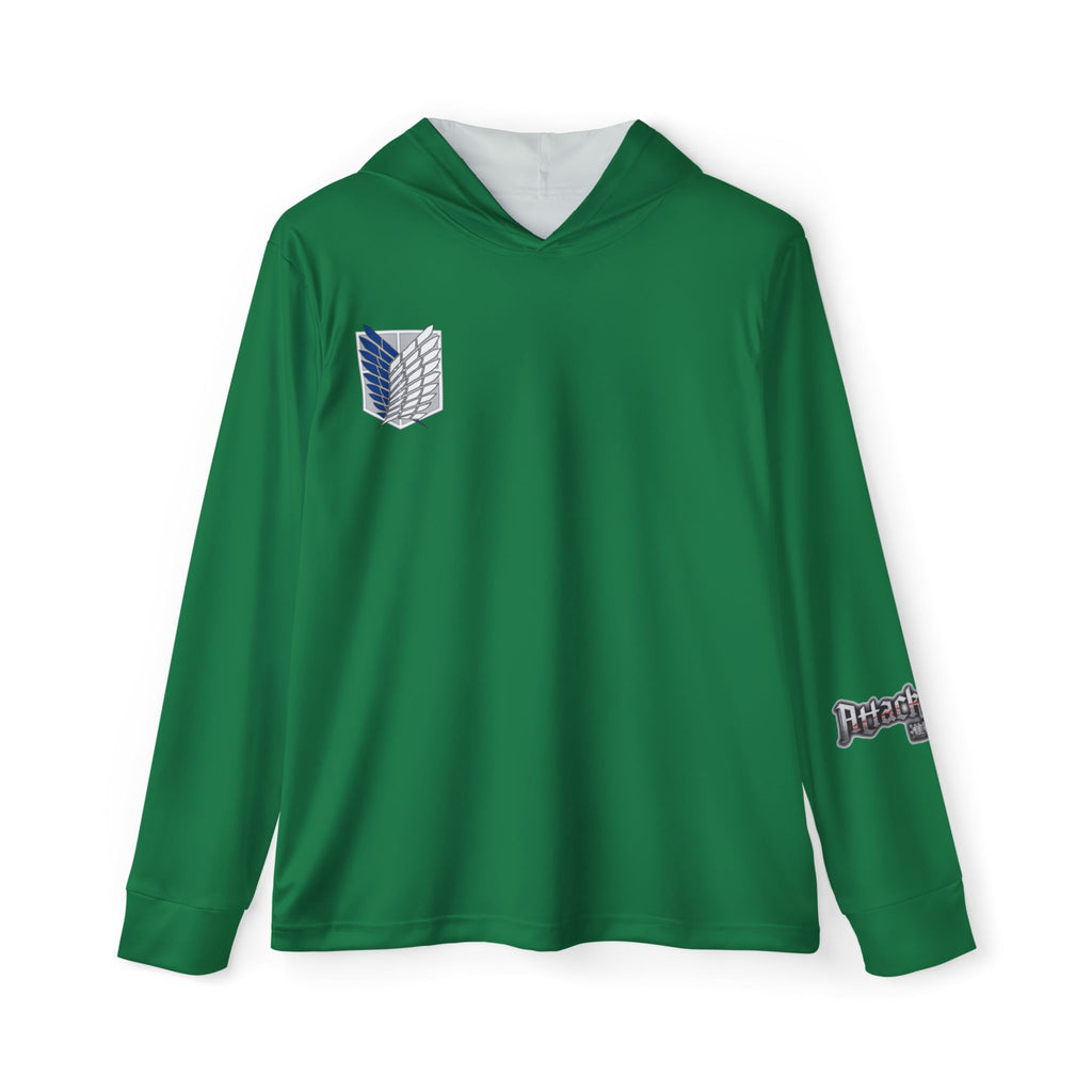 Scout Regiment Green Hoodie — Attack on Titan Wings Logo Warmup Hoodie