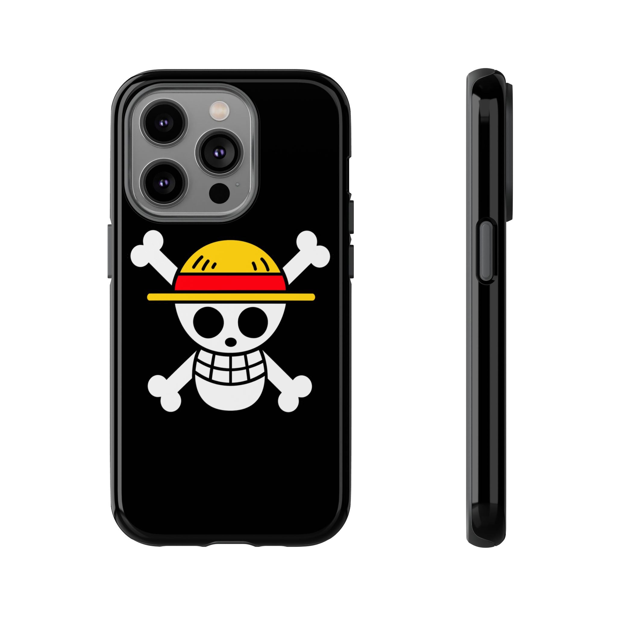 One Piece Straw Hat Skull Phone Case — Anime Pirate Jolly Roger Protective Cover