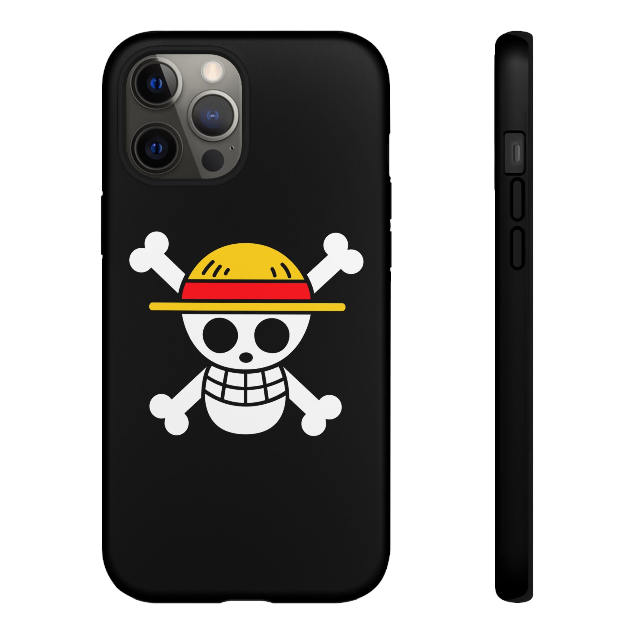 One Piece Straw Hat Skull Phone Case — Anime Pirate Jolly Roger Protective Cover