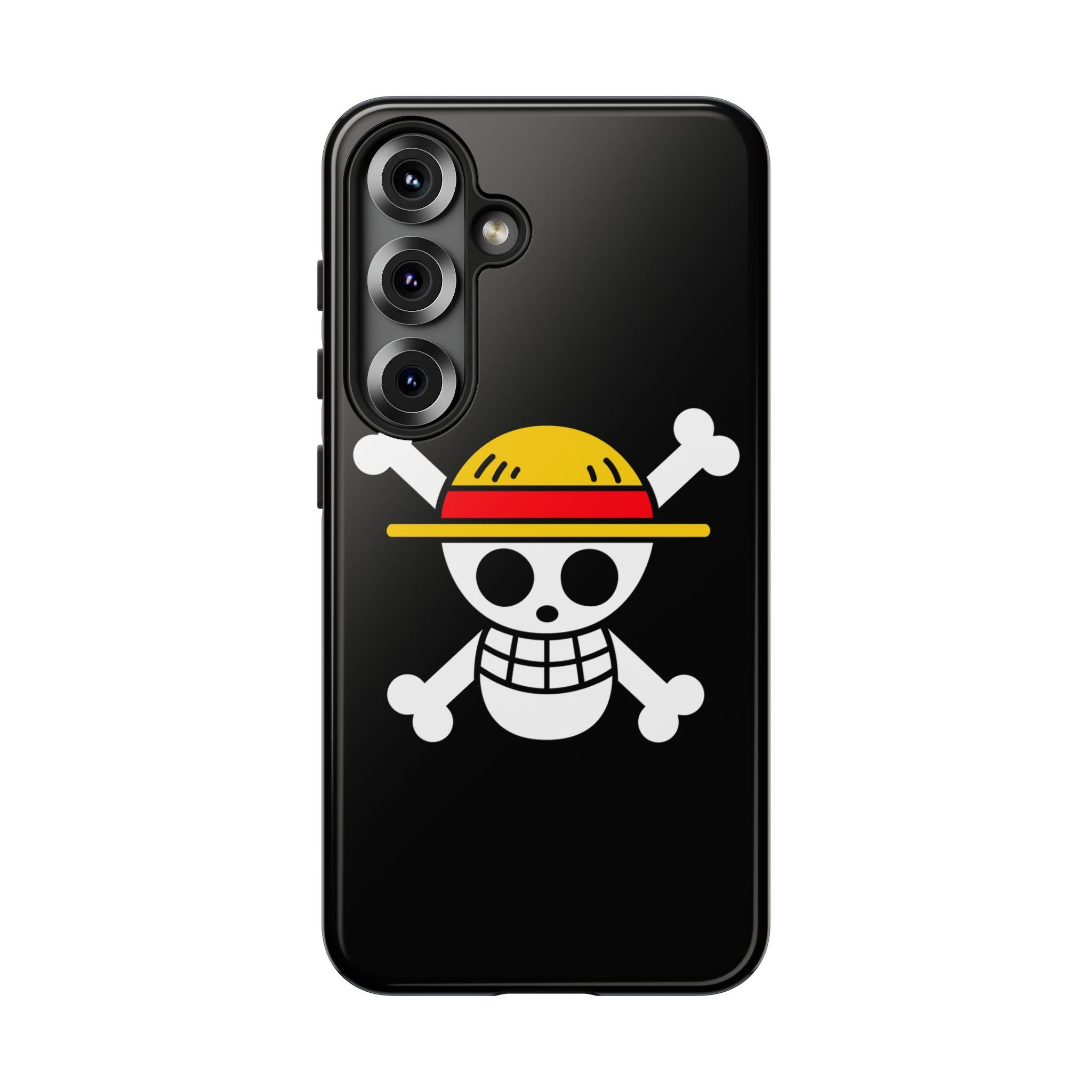 One Piece Straw Hat Skull Phone Case — Anime Pirate Jolly Roger Protective Cover