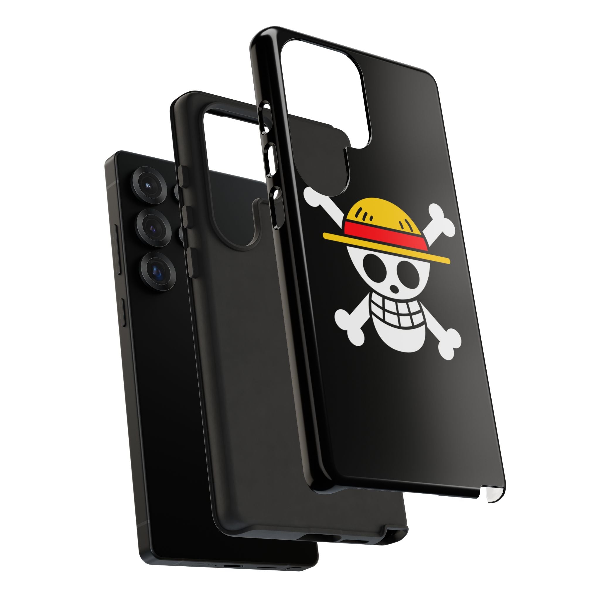One Piece Straw Hat Skull Phone Case — Anime Pirate Jolly Roger Protective Cover