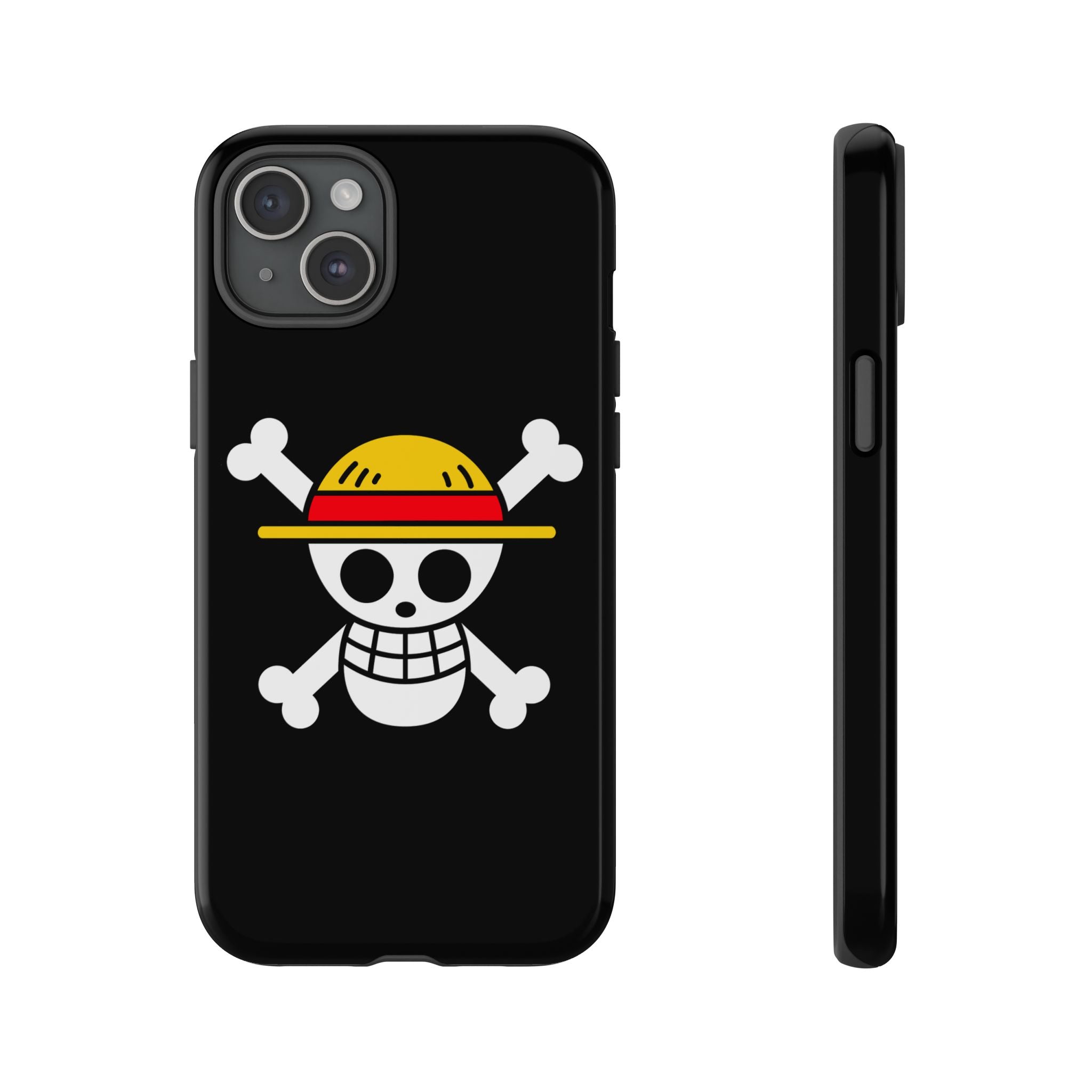 One Piece Straw Hat Skull Phone Case — Anime Pirate Jolly Roger Protective Cover