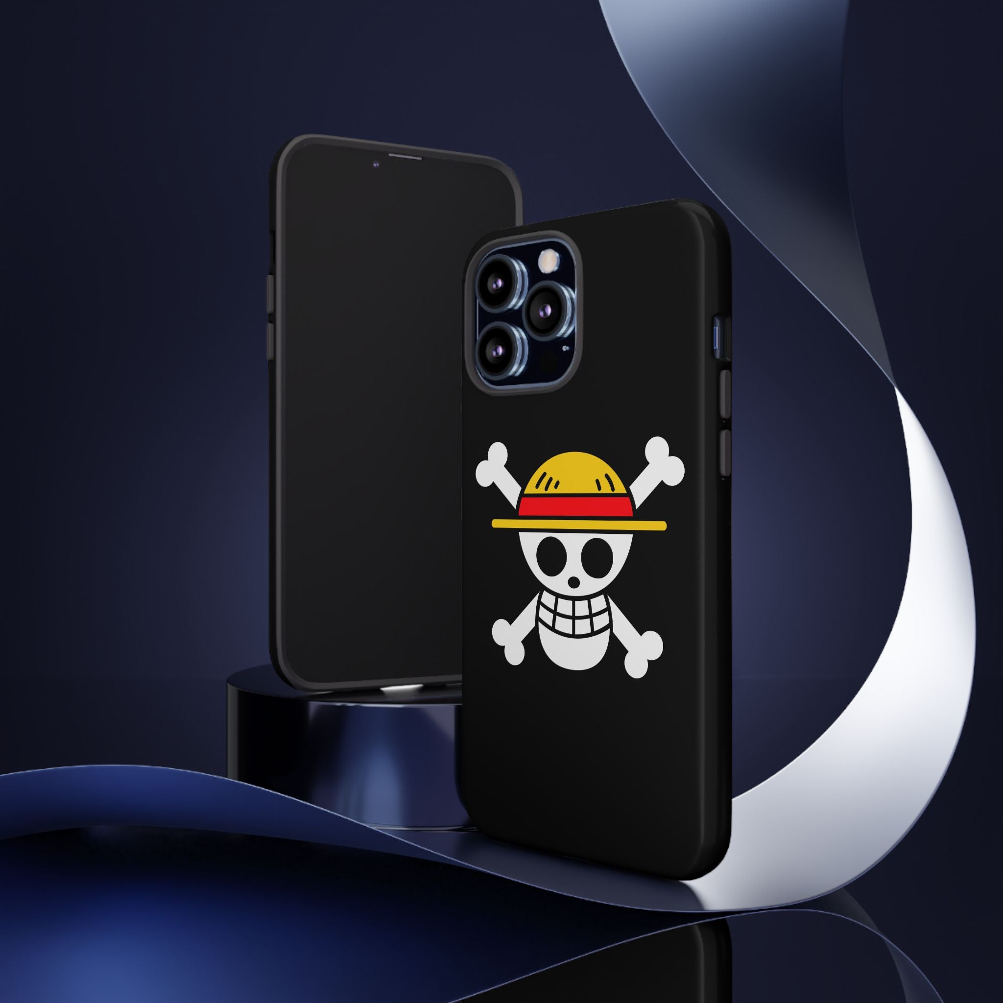 One Piece Straw Hat Skull Phone Case — Anime Pirate Jolly Roger Protective Cover