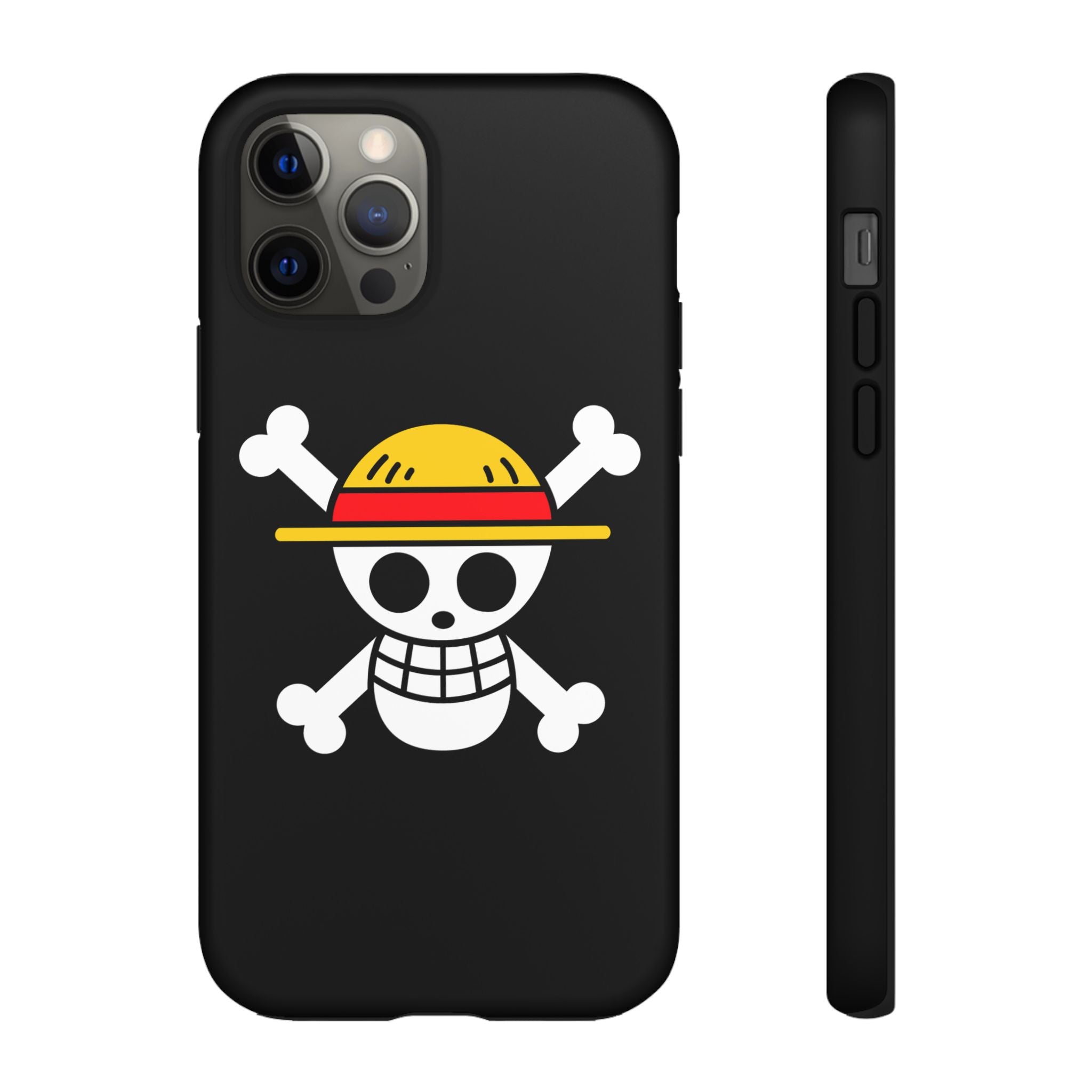 One Piece Straw Hat Skull Phone Case — Anime Pirate Jolly Roger Protective Cover