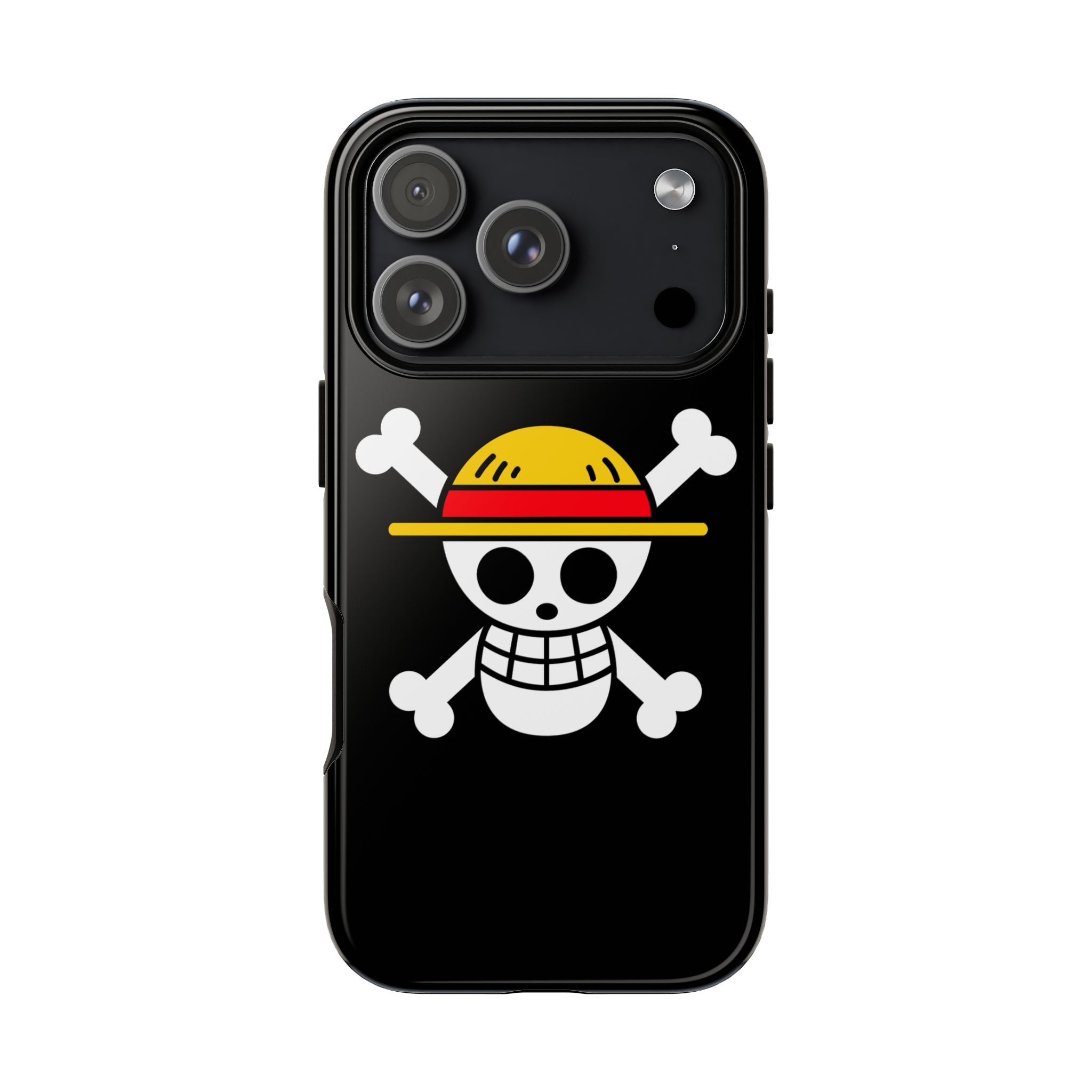 One Piece Straw Hat Skull Phone Case — Anime Pirate Jolly Roger Protective Cover