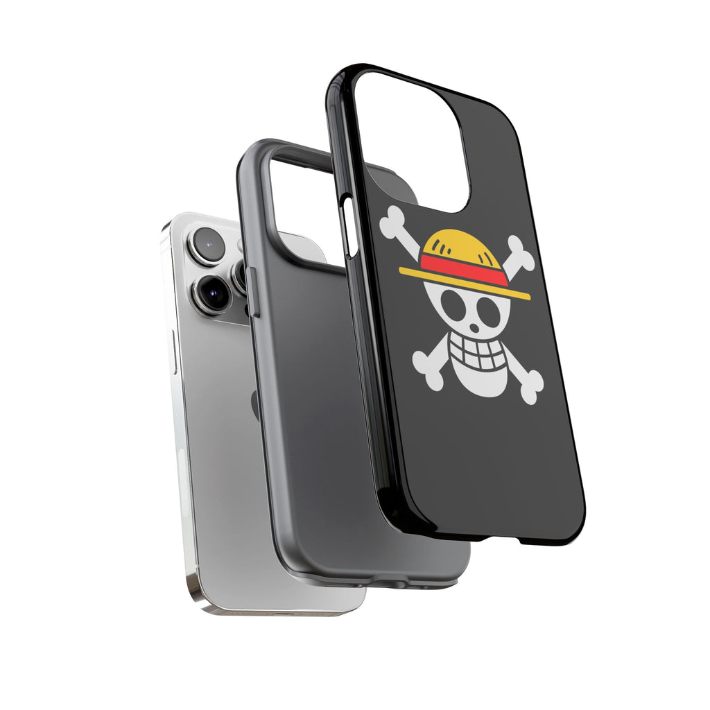 One Piece Straw Hat Skull Phone Case — Anime Pirate Jolly Roger Protective Cover