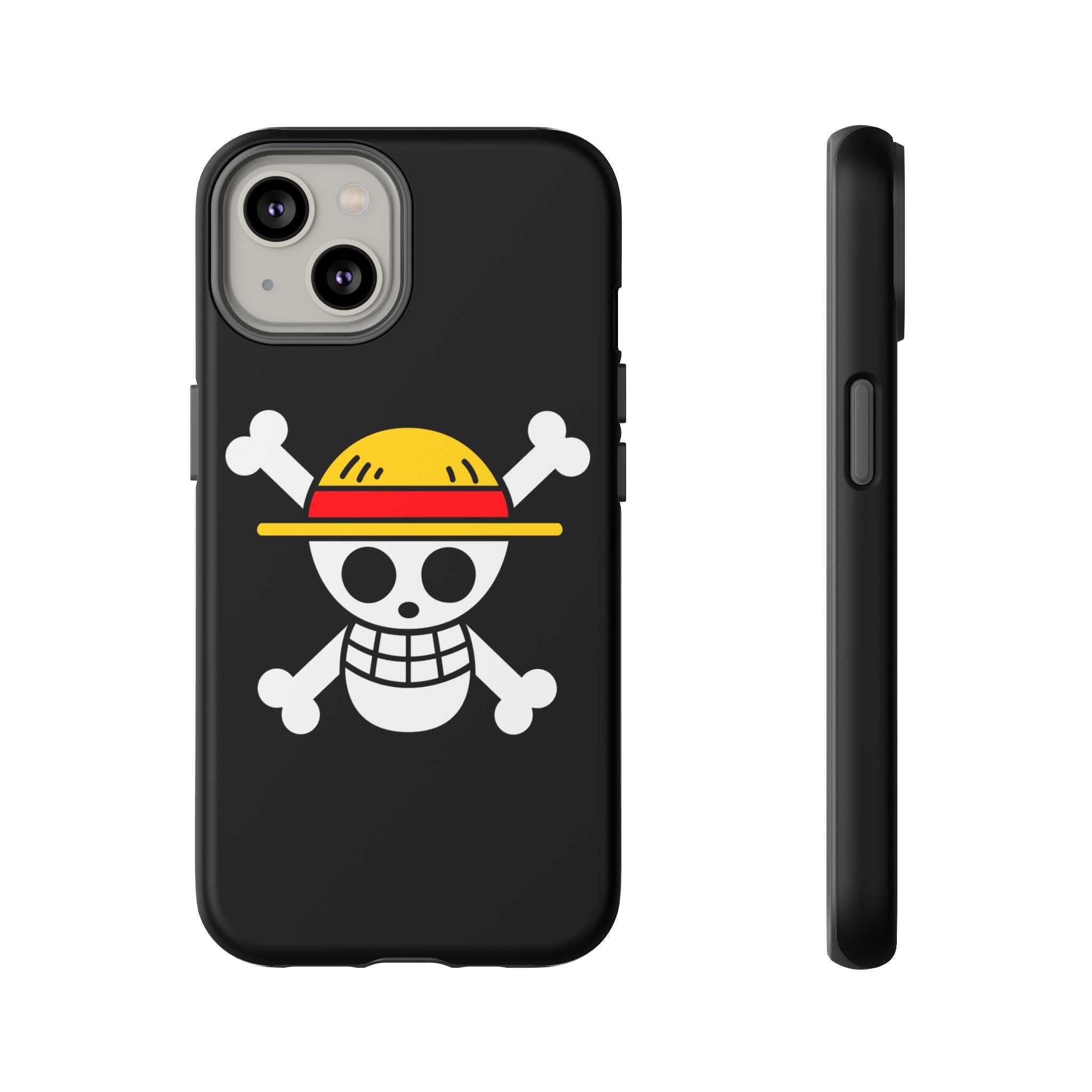 One Piece Straw Hat Skull Phone Case — Anime Pirate Jolly Roger Protective Cover