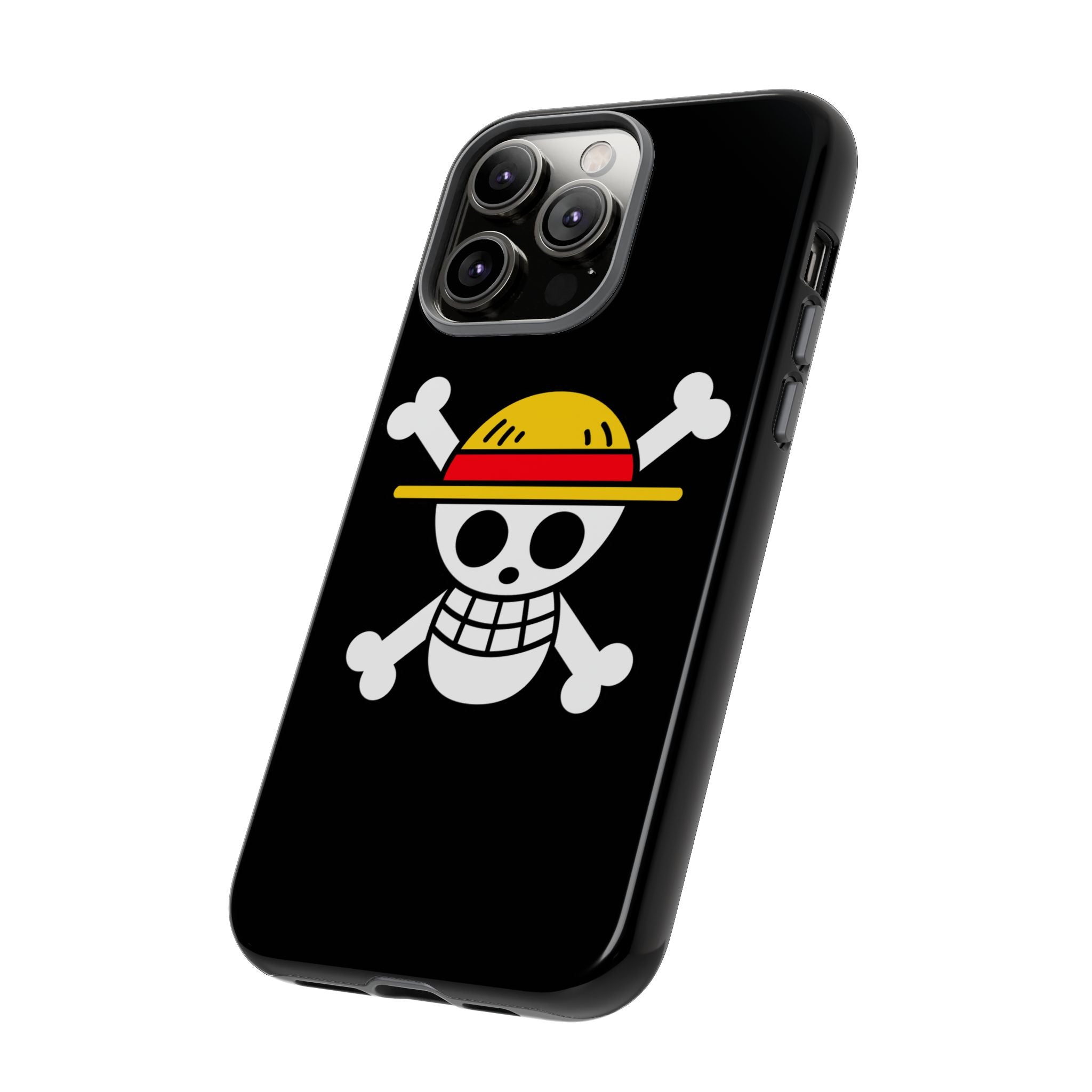 One Piece Straw Hat Skull Phone Case — Anime Pirate Jolly Roger Protective Cover