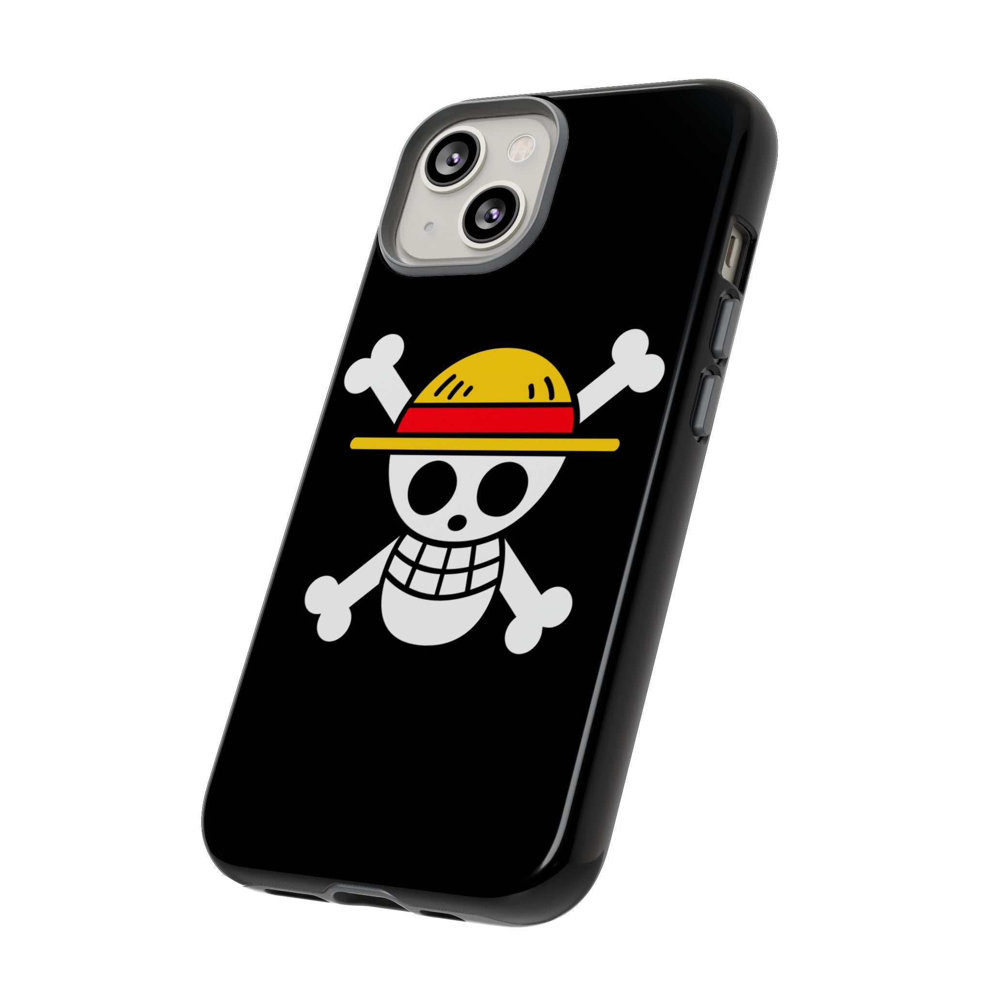 One Piece Straw Hat Skull Phone Case — Anime Pirate Jolly Roger Protective Cover