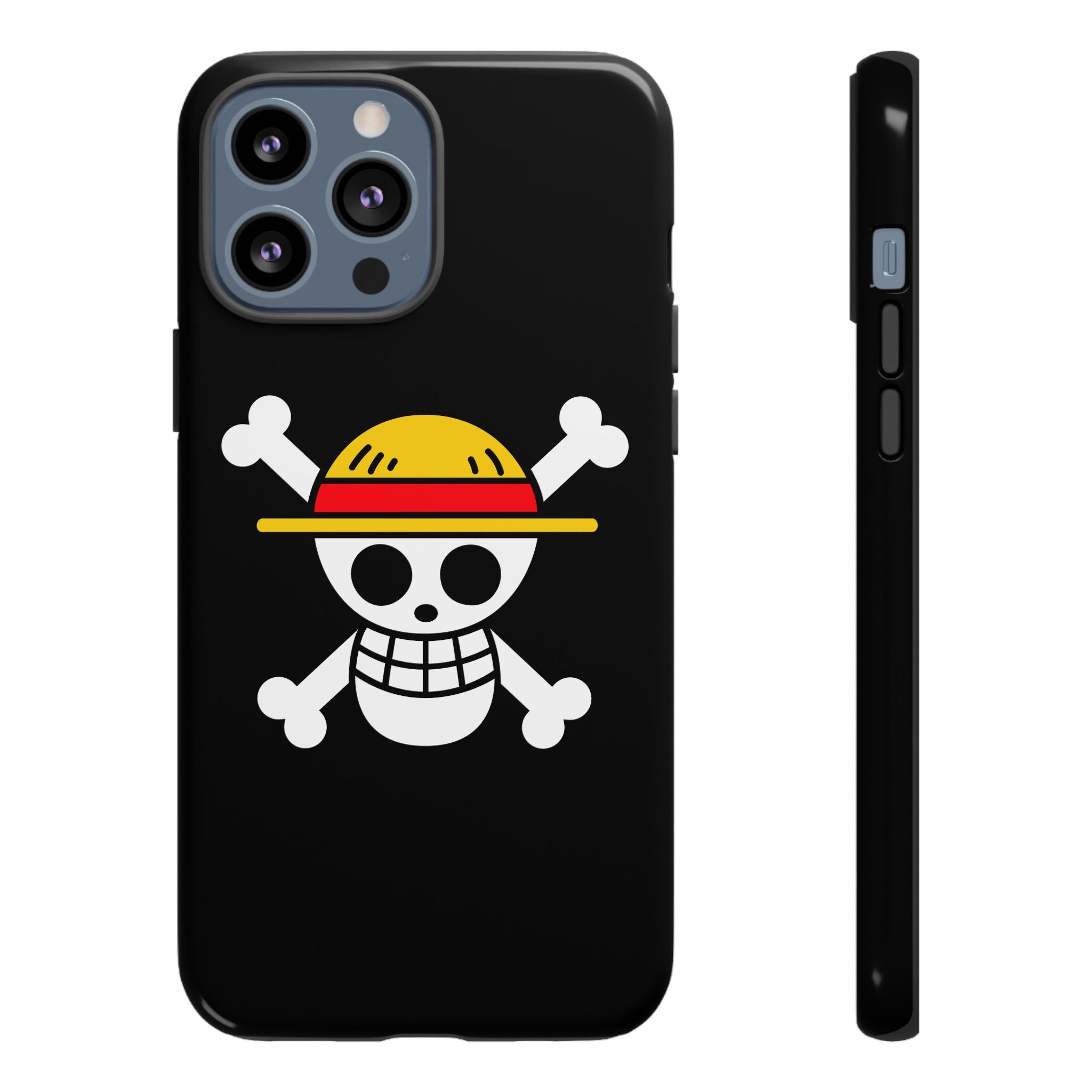 One Piece Straw Hat Skull Phone Case — Anime Pirate Jolly Roger Protective Cover