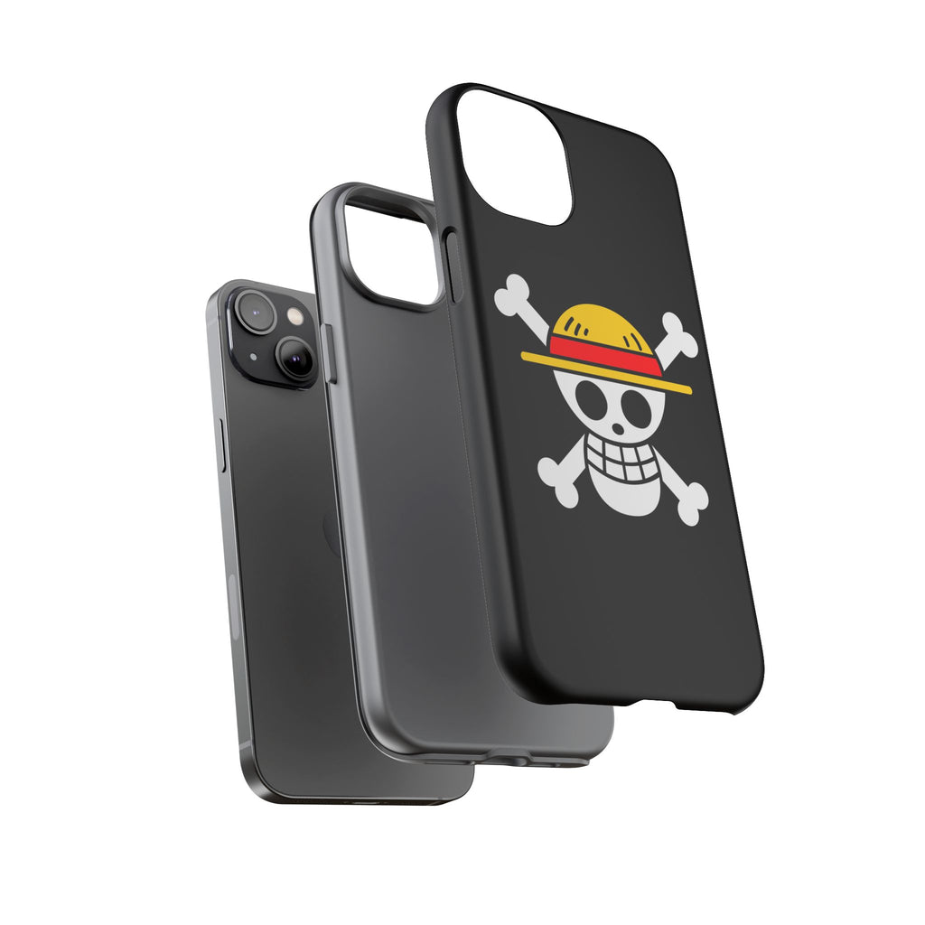 One Piece Straw Hat Skull Phone Case — Anime Pirate Jolly Roger Protective Cover