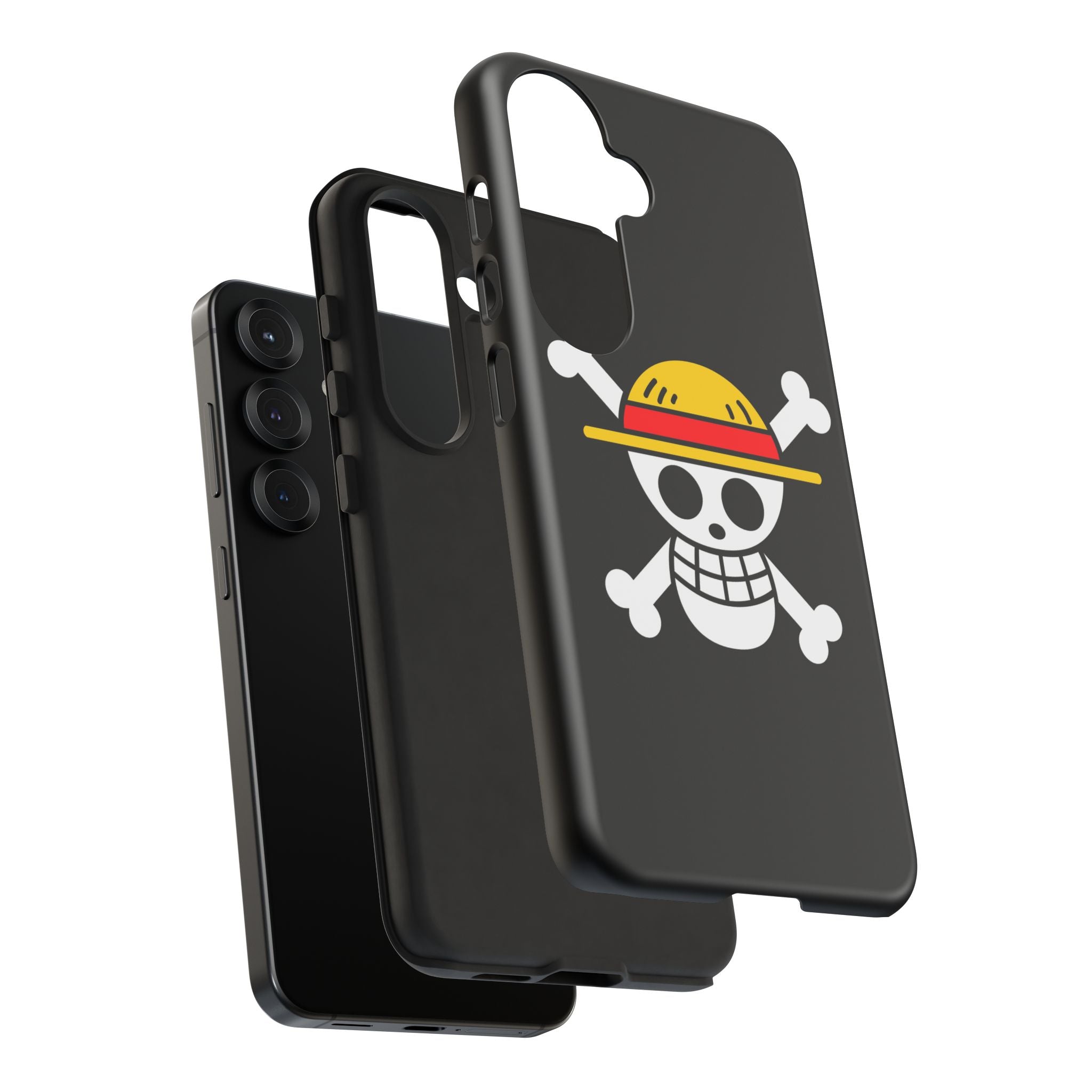 One Piece Straw Hat Skull Phone Case — Anime Pirate Jolly Roger Protective Cover