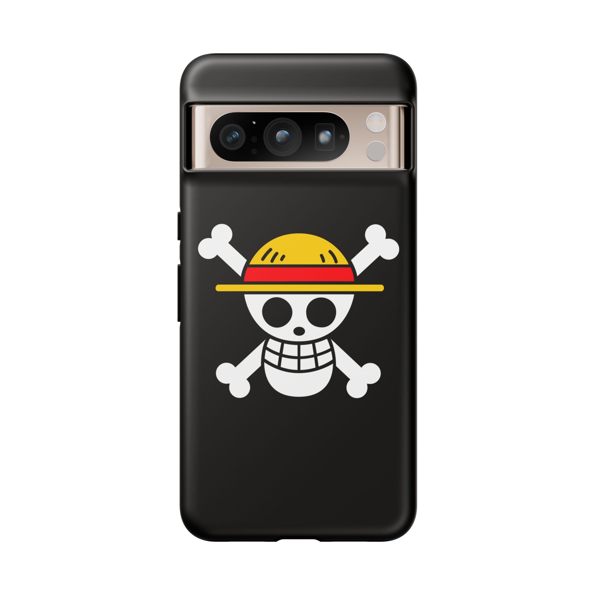 One Piece Straw Hat Skull Phone Case — Anime Pirate Jolly Roger Protective Cover