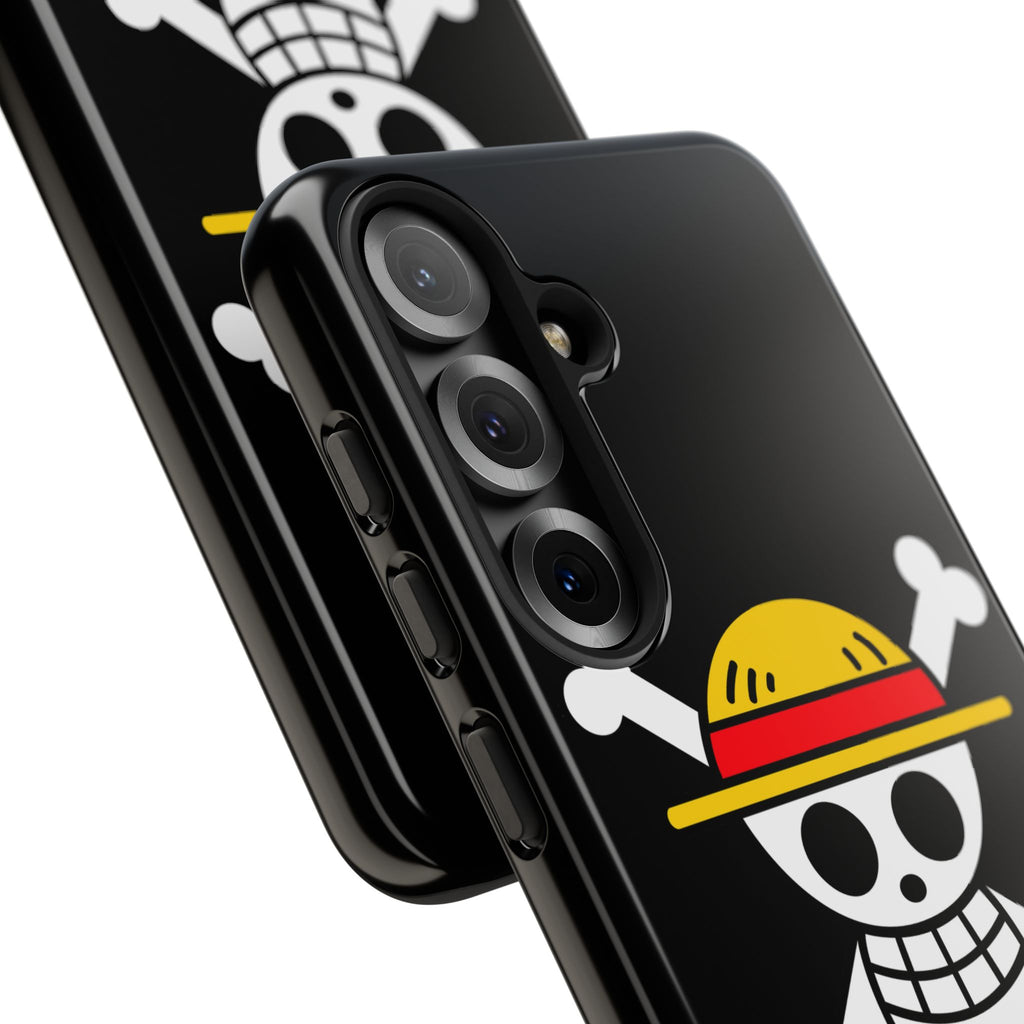 One Piece Straw Hat Skull Phone Case — Anime Pirate Jolly Roger Protective Cover